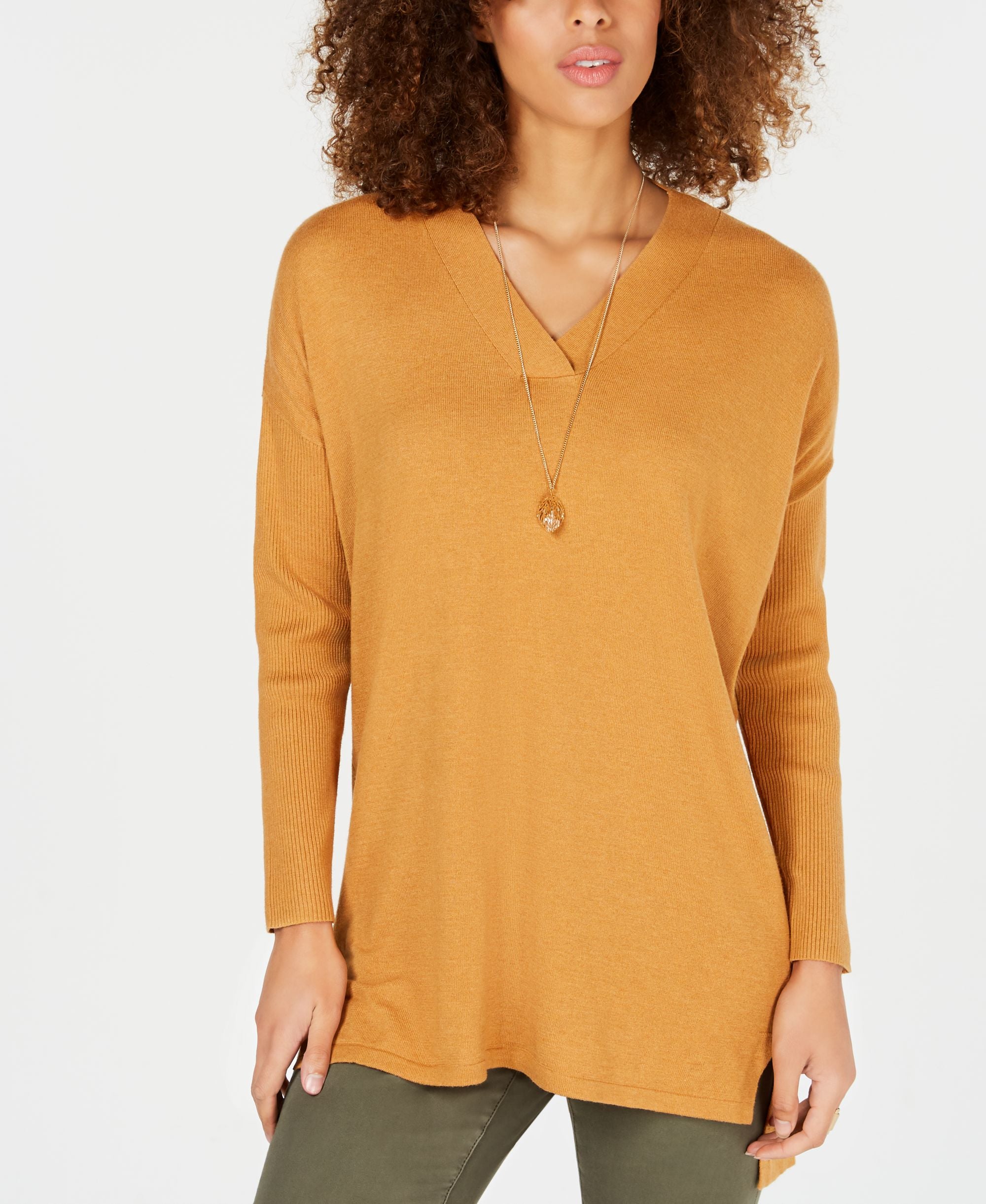 Style & Co Petites High Low Over Sized Tunic Sweater