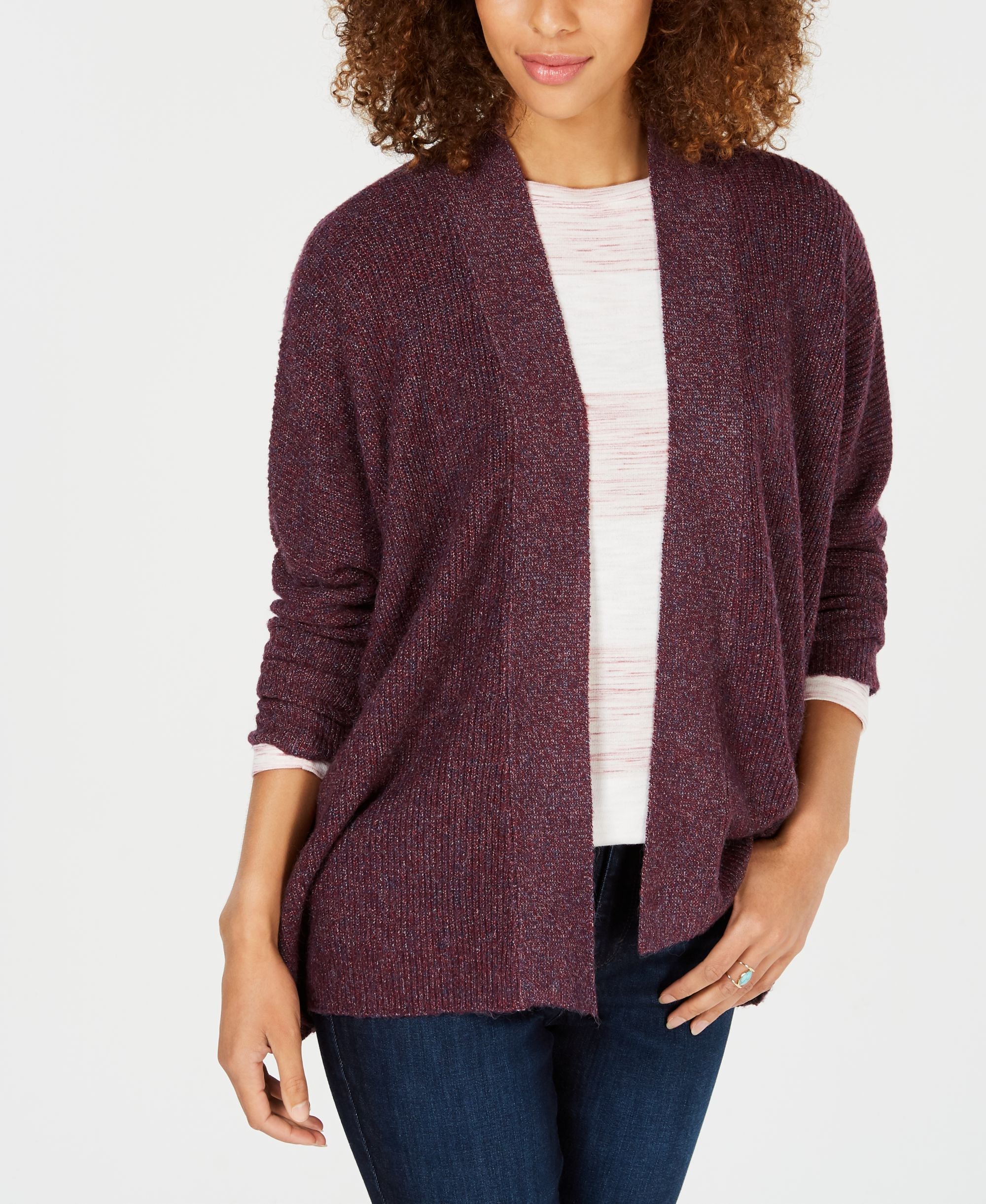 Style & Co Petite Ribbed Cardigan