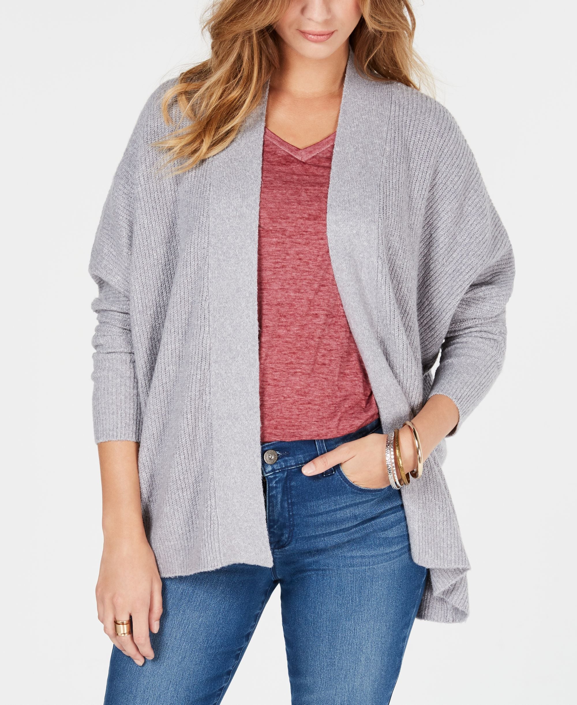Style & Co Petite Ribbed Cardigan