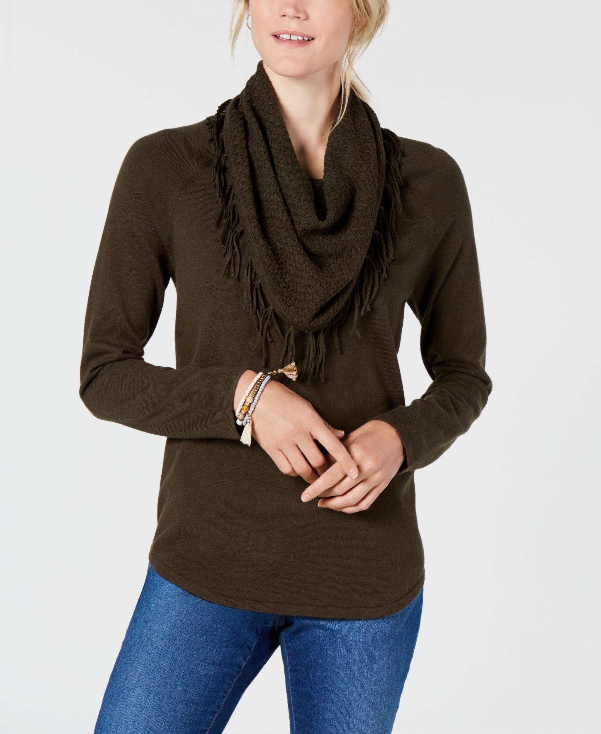 Style & Co Petite Cowl Neck Sweater