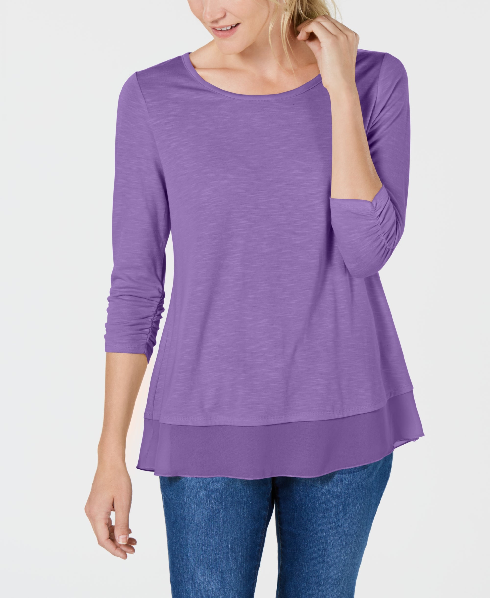 Chiffon-Hem Top