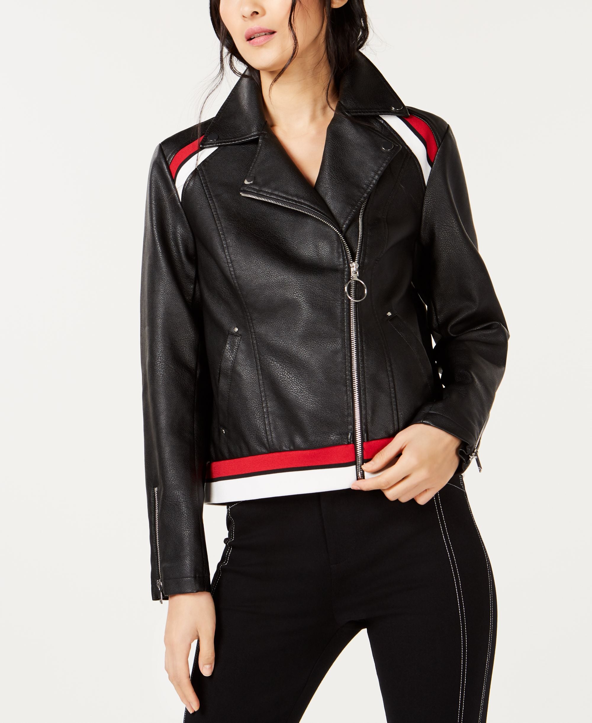 I.N.C. Faux-Leather Moto Jacket