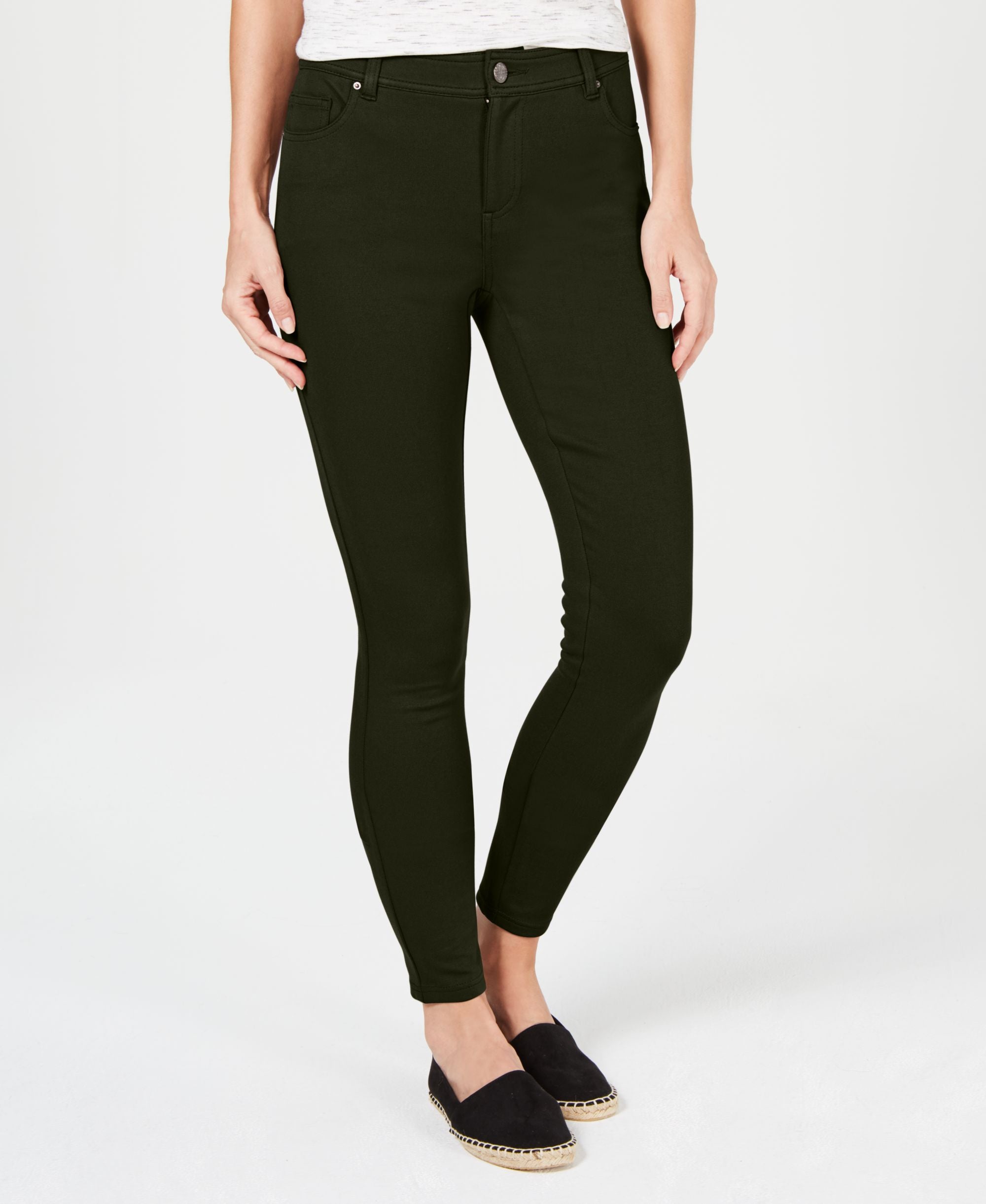 Ultra-Skinny Pont�-Knit Pants