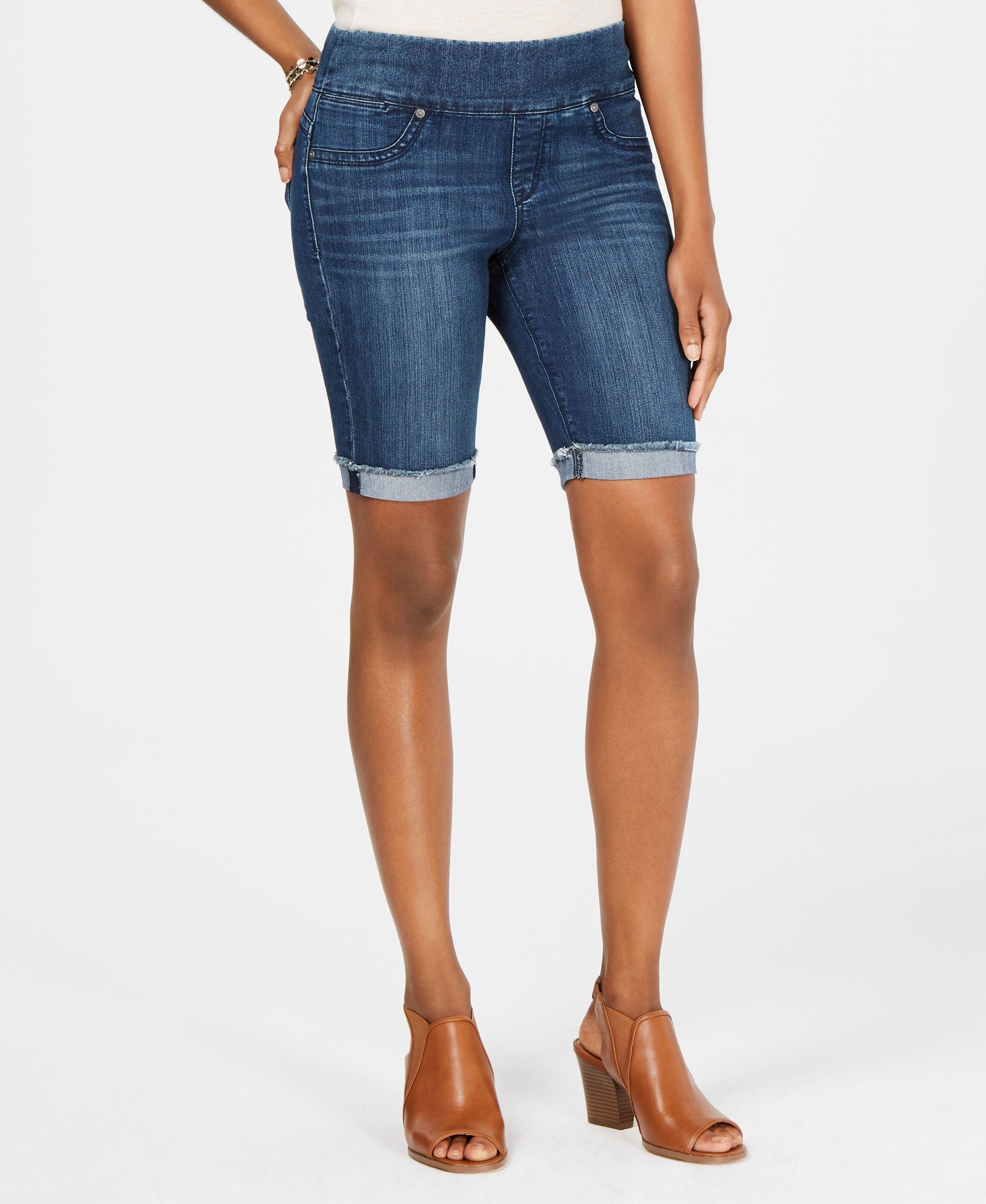Style & Co Pull On Denim Bermuda Shorts
