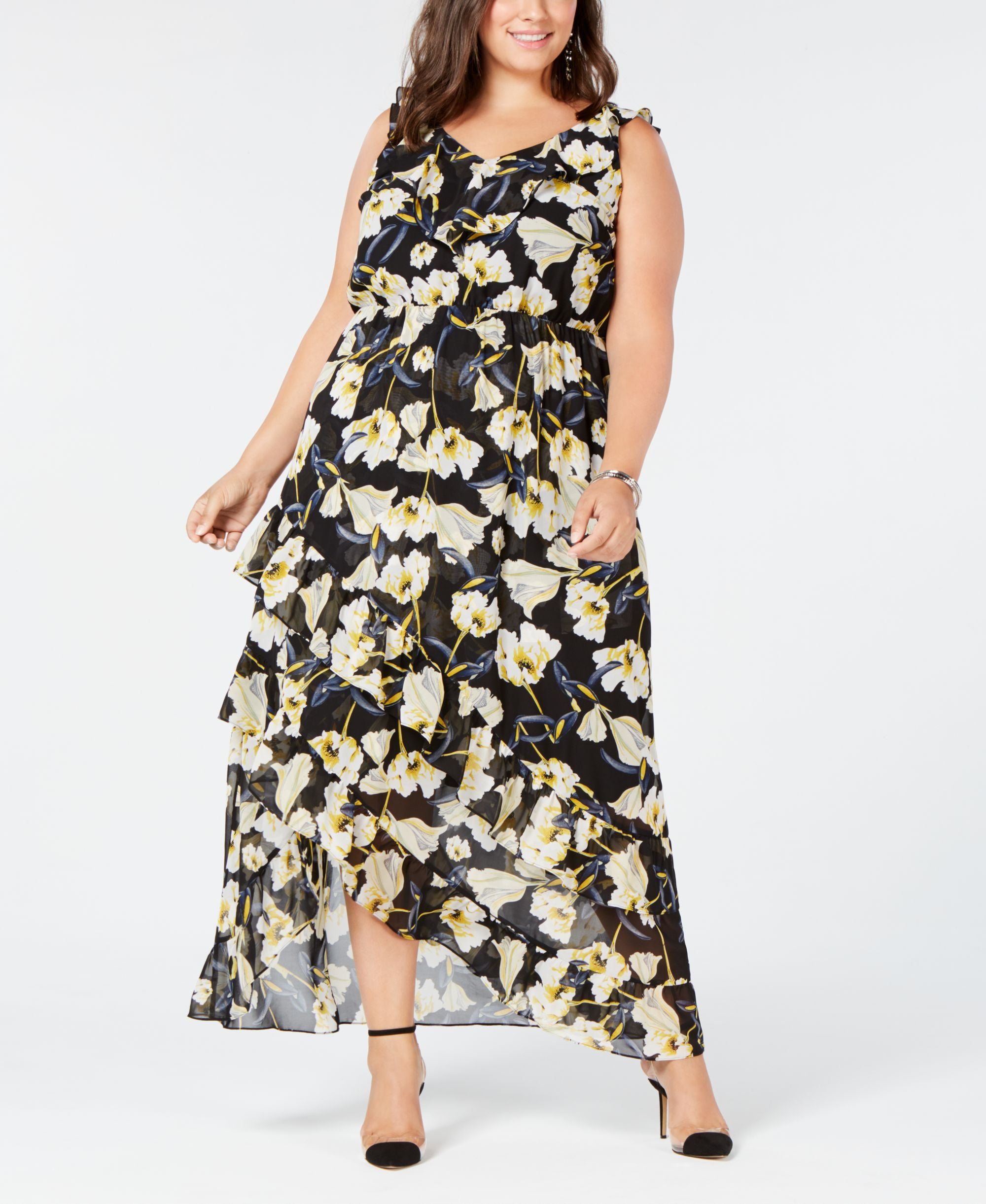 Plus Size High Low Maxi Dress