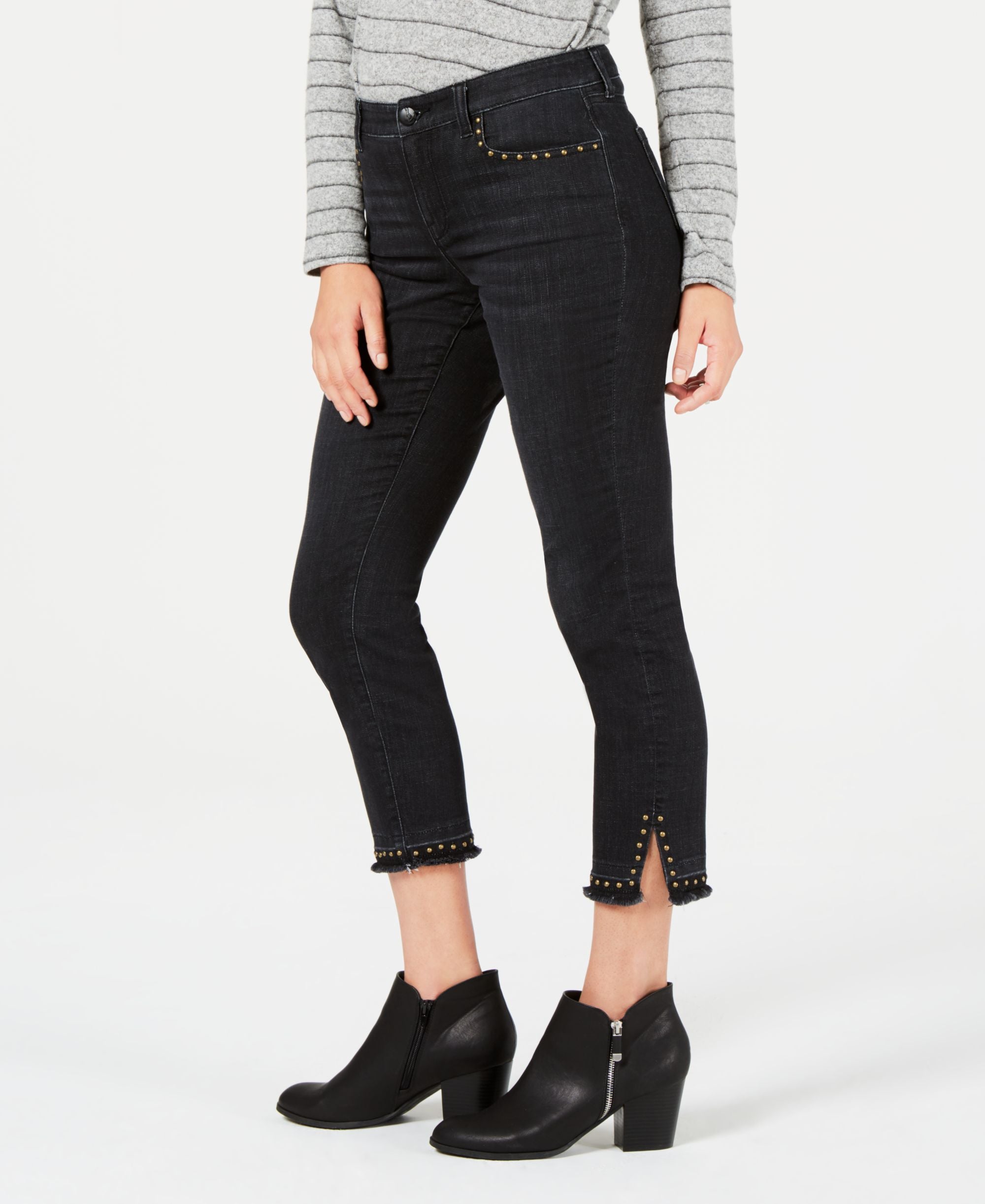 Style & Co Studded Skinny Ankle Jeans