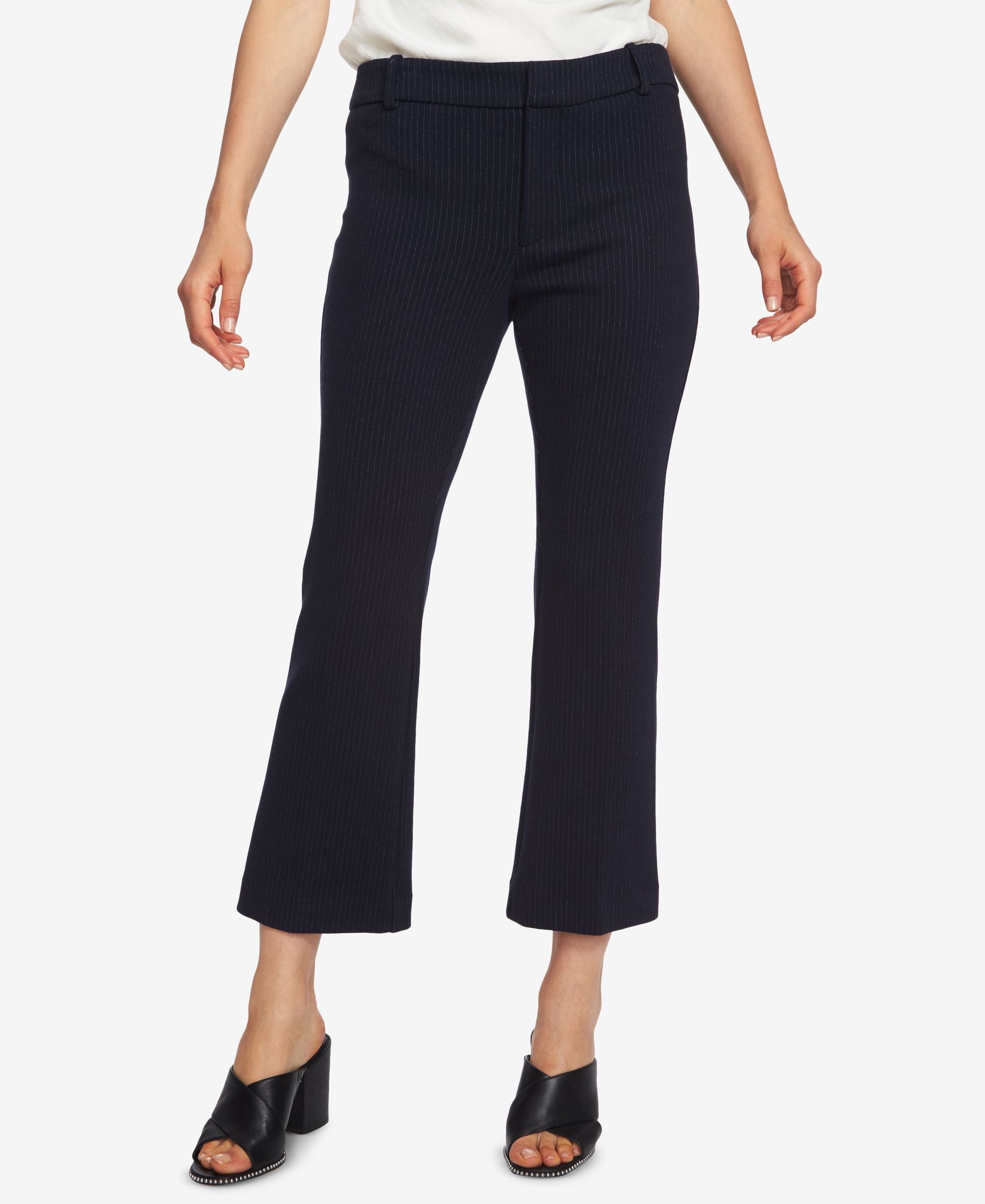 1.State Pinstriped Kick Flare Pants