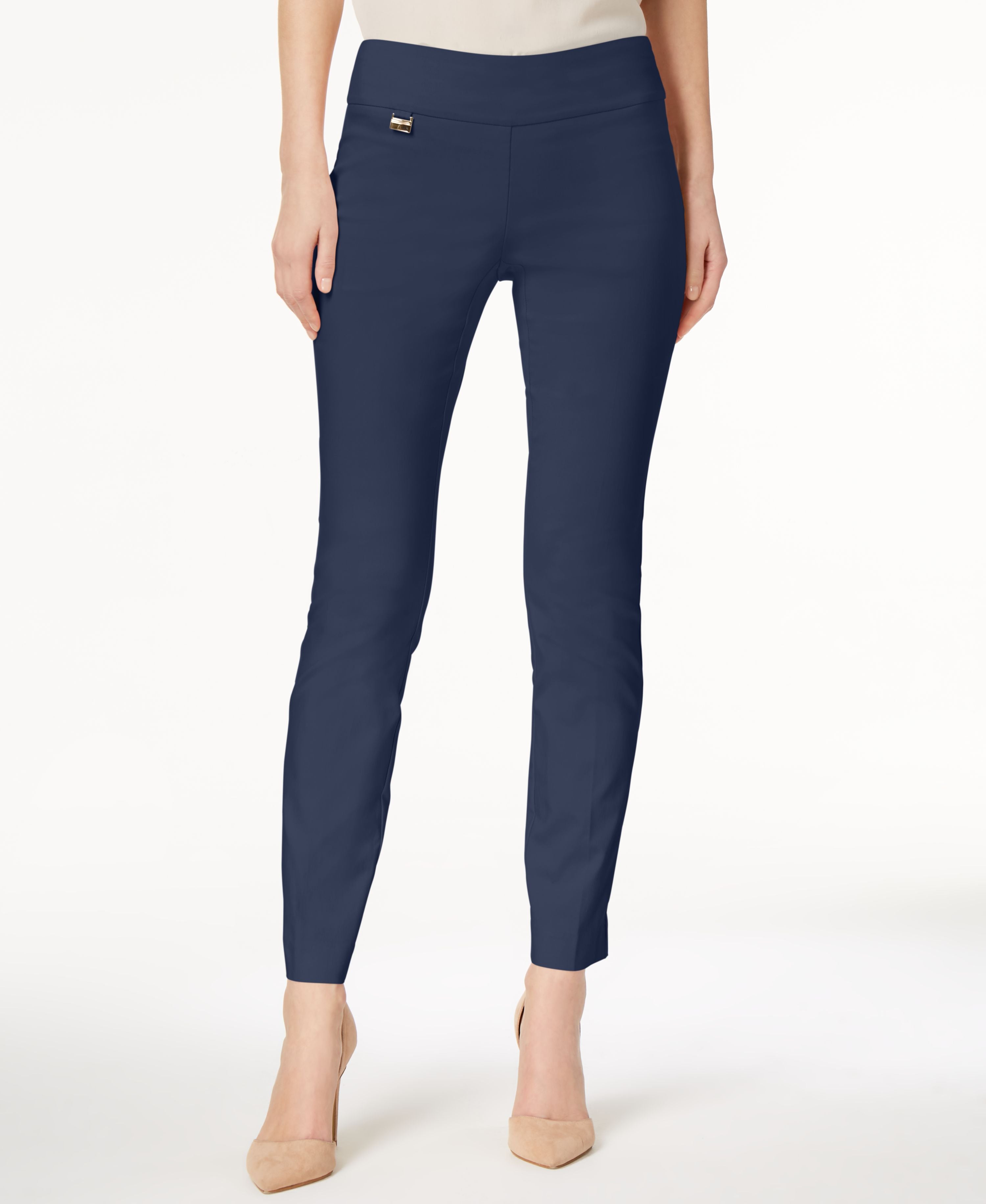 Petite Tummy-Control Pull-On Skinny Pants, Petite & Petite Short