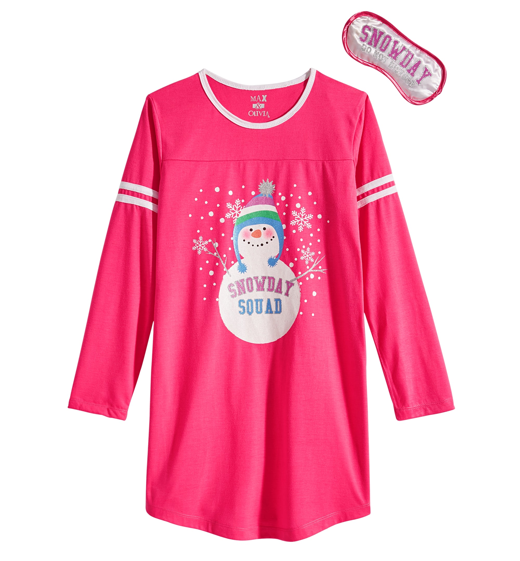 Big Girls Santa Nightgown & Eye Shade