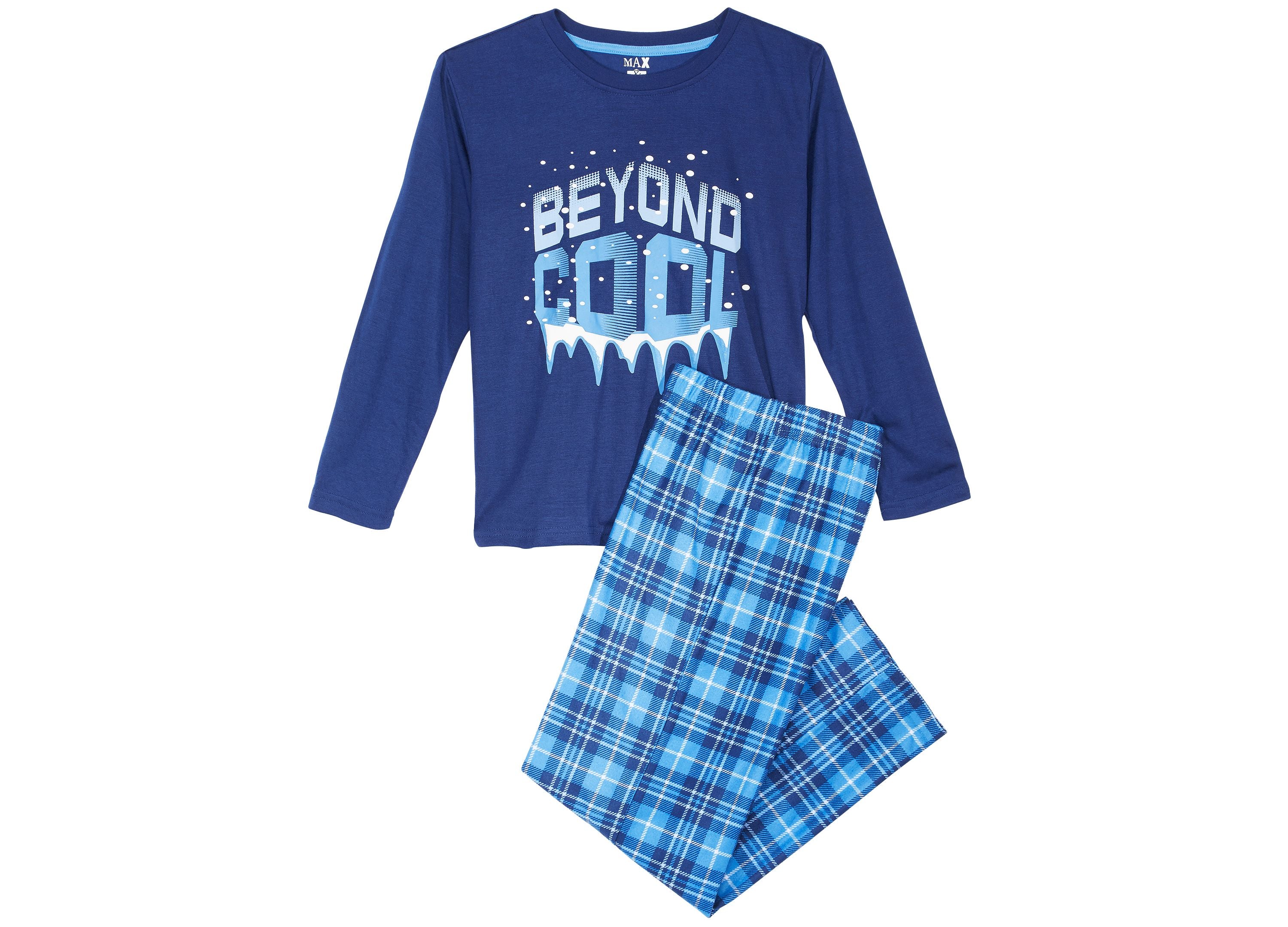 Max & Olivia Little & Big Boys 2-Pc. Beyond Cool Pajamas Set (Navy XS (4/5)