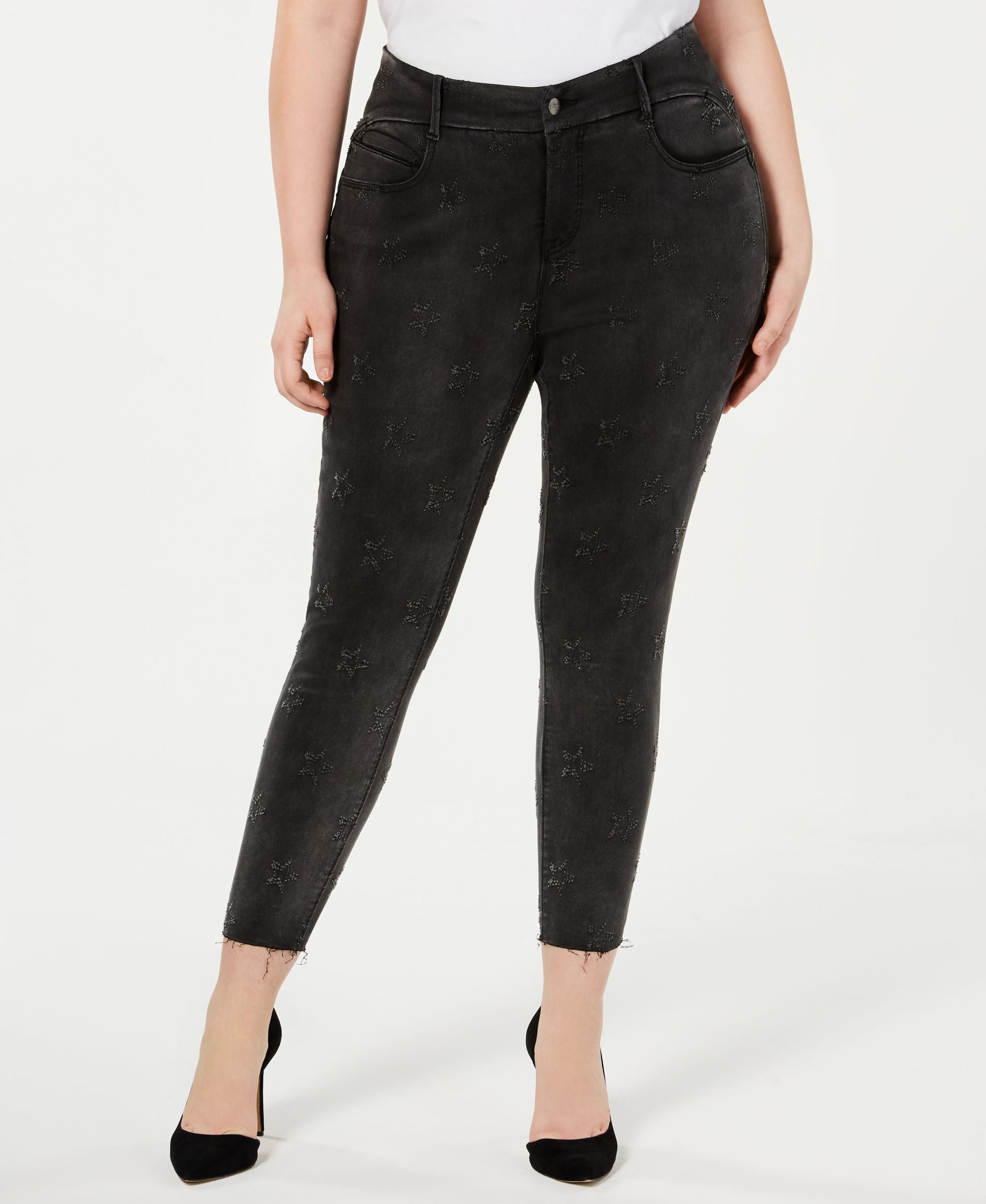 Ysj Plus Size Star Skinny Ankle Jeans