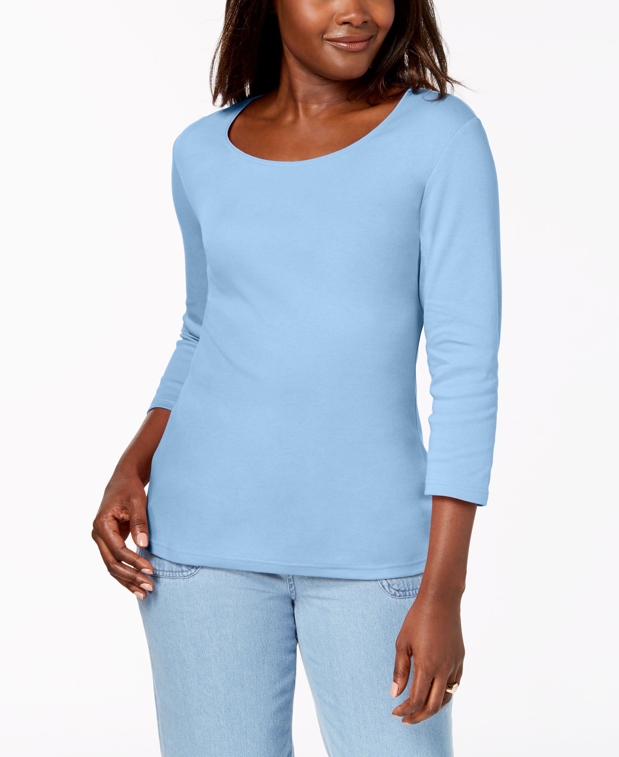 Karen Scott Scoop Neck Top