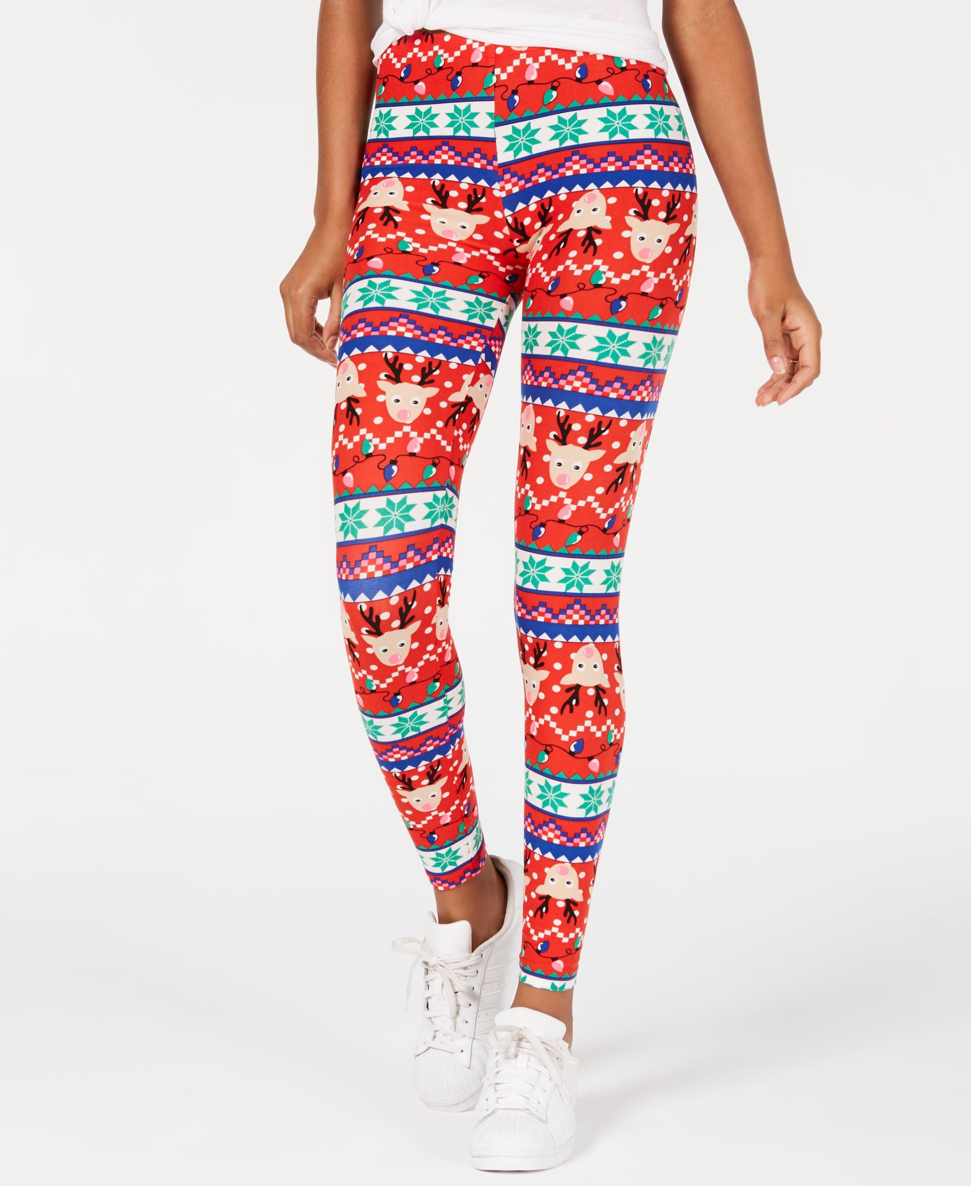 Planet Gold Juniors Printed Holiday Leggings