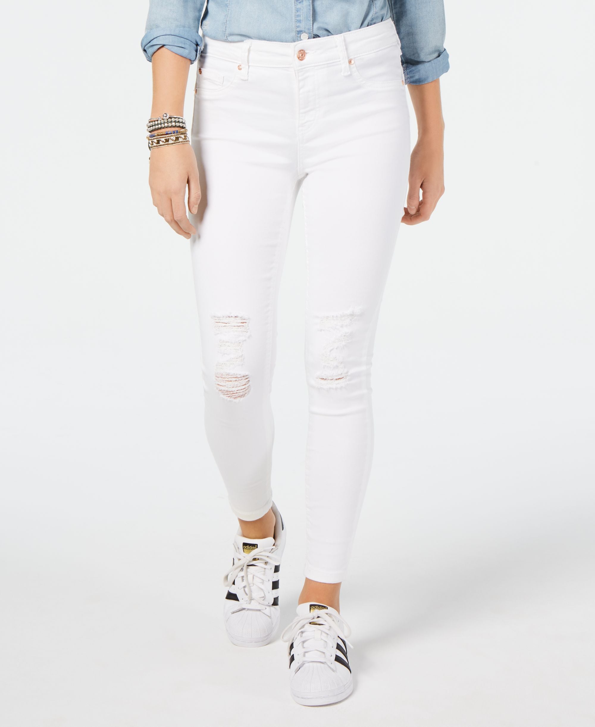 Celebrity Pink Juniors Curvy High Rise Skinny Ankle Jeans