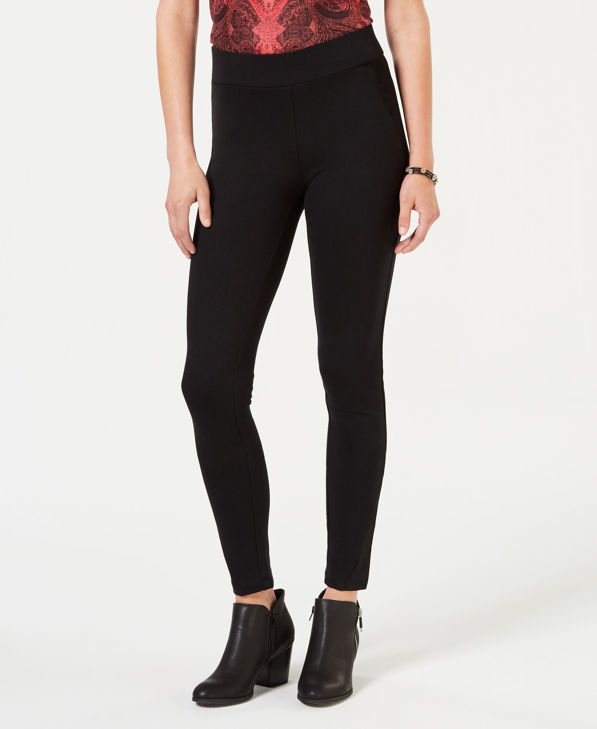 Faux-Suede-Trimmed Leggings