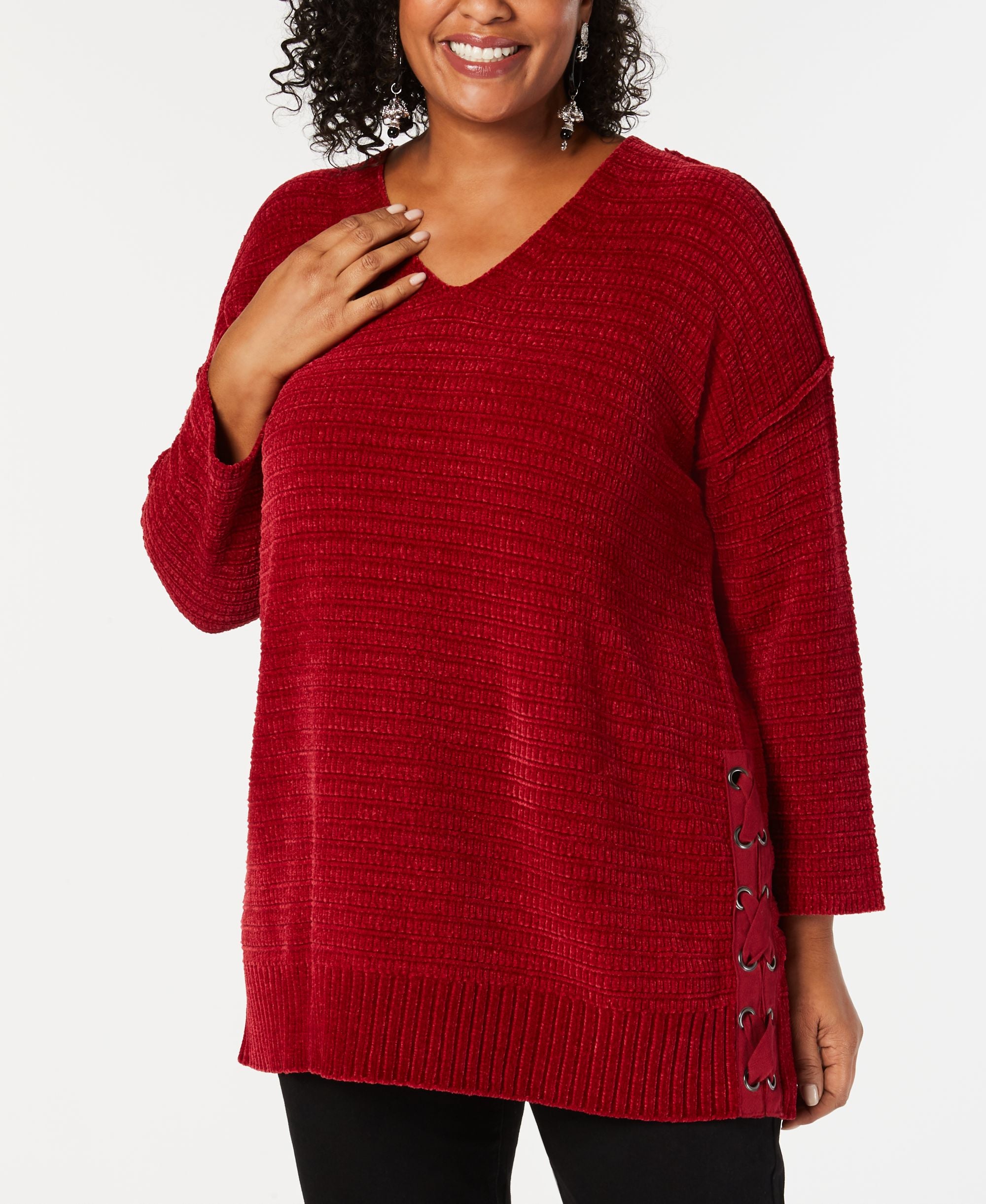 Plus Size Chenille Tunic Sweater
