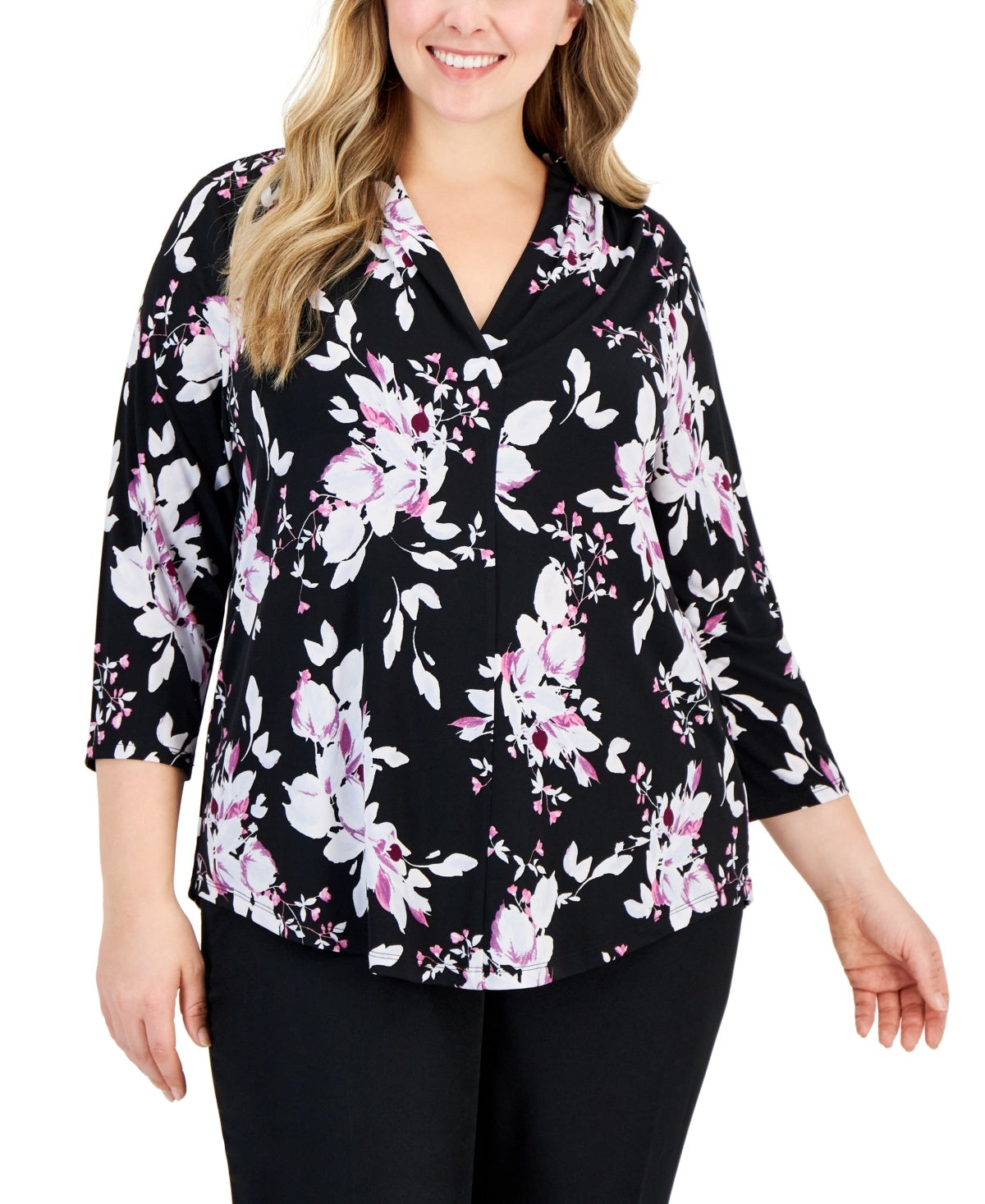 Plus Size Floral-Print Top