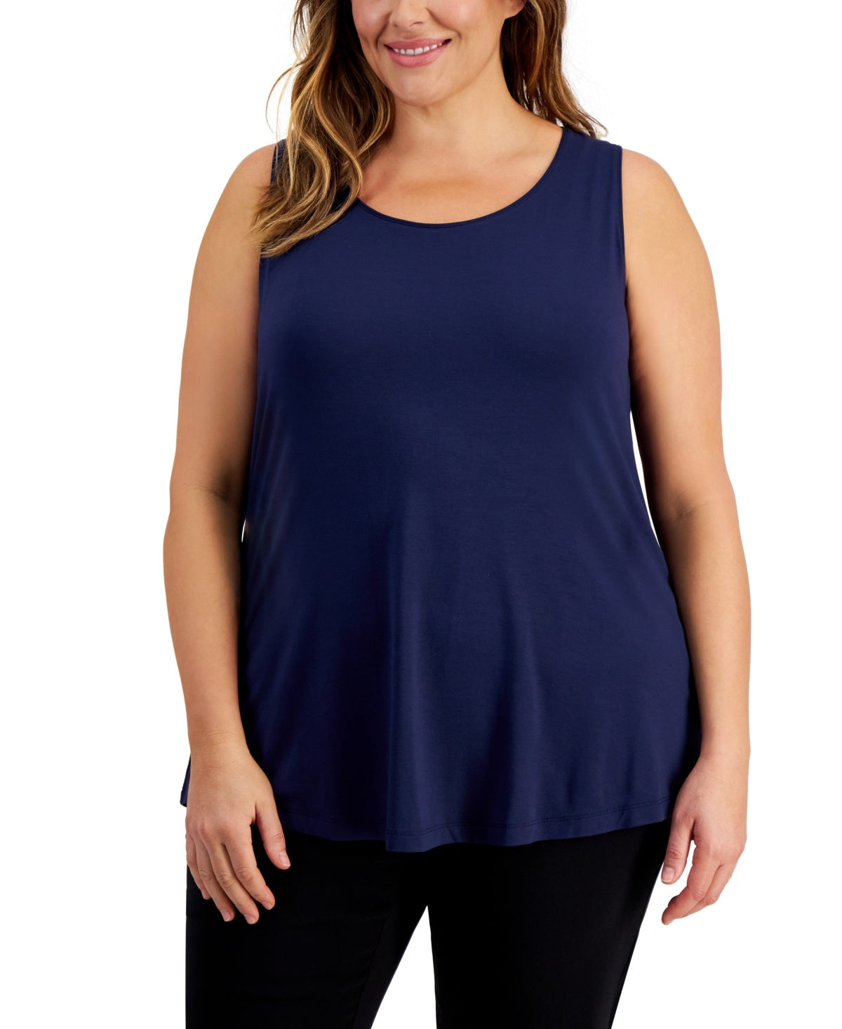 Plus Size Scoop-Neck Sleeveless Top