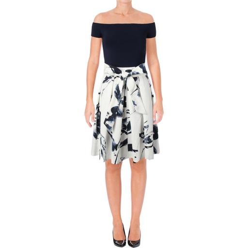 Lauren Ralph Lauren Two-Tone Fit Flare Dress