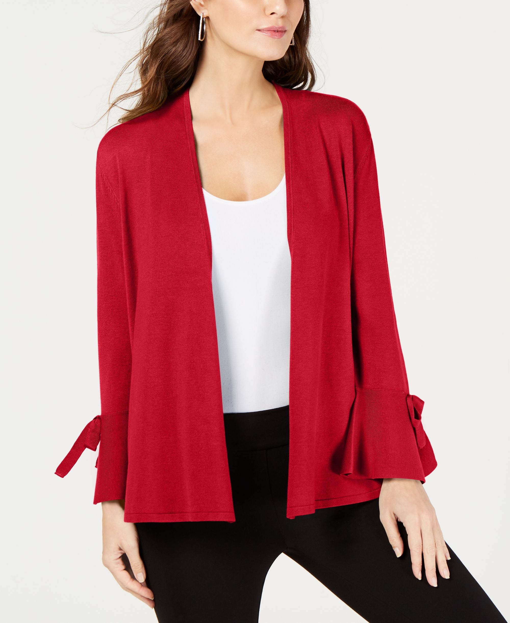 Petite Tie-Sleeve Cardigan