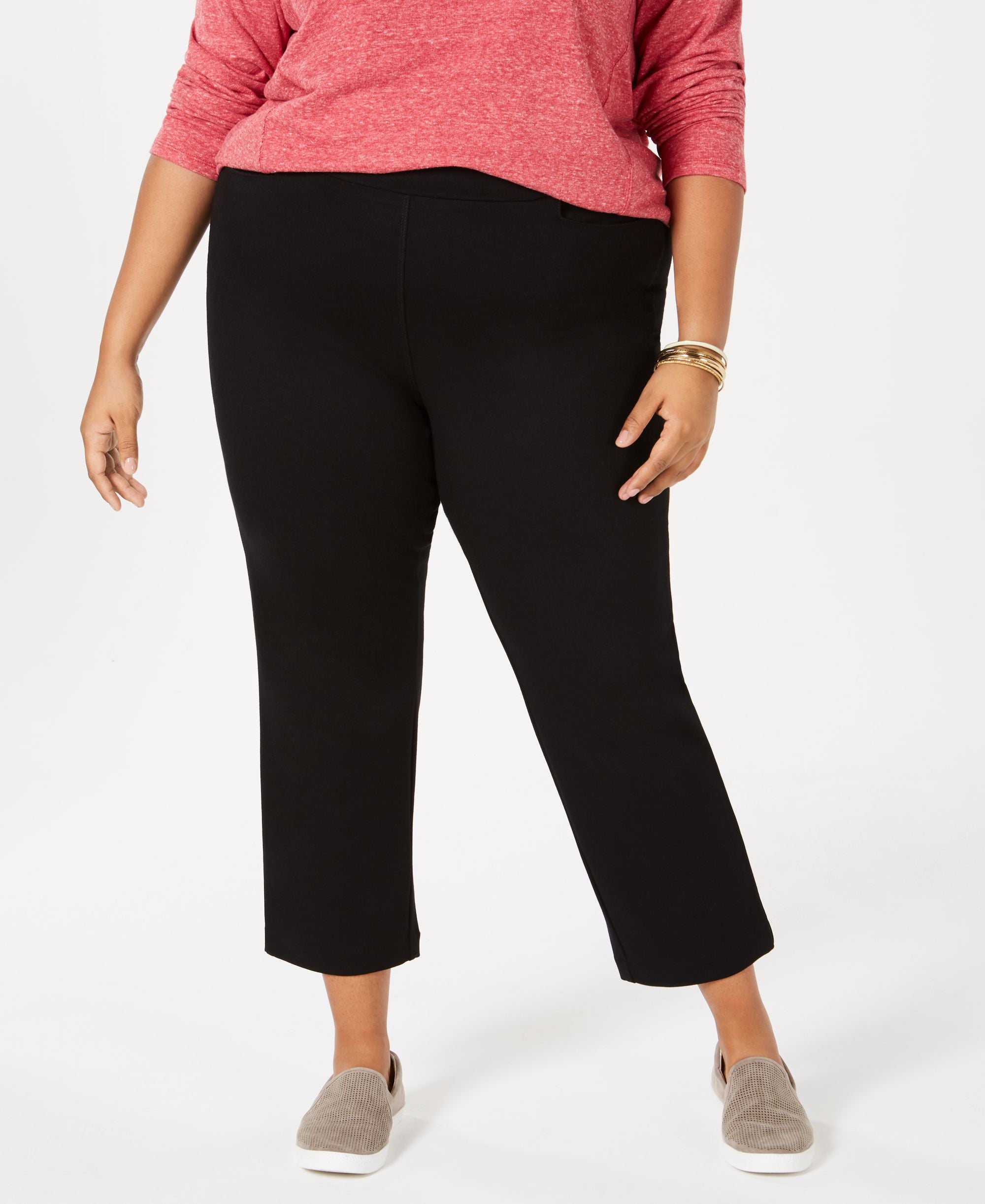 Style & Co Plus Size Pull On Cropped Pants