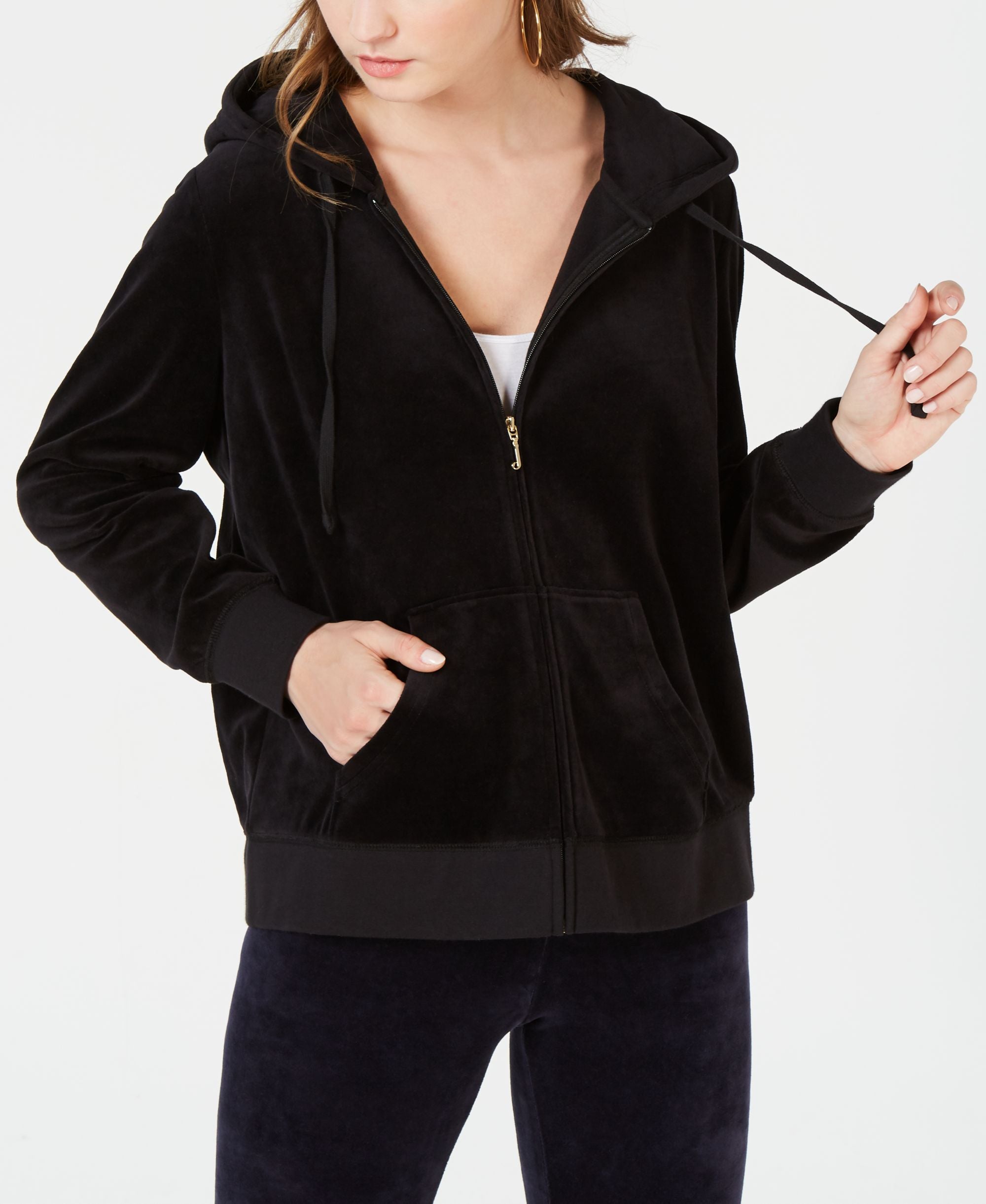 Juicy Couture Trendy Plus Size Robertson Velour Hoodie