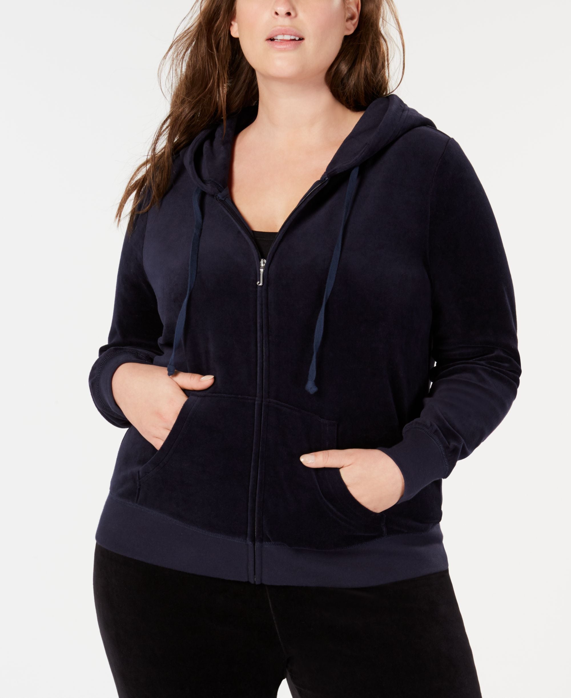 Juicy Couture Trendy Plus Size Robertson Velour Hoodie