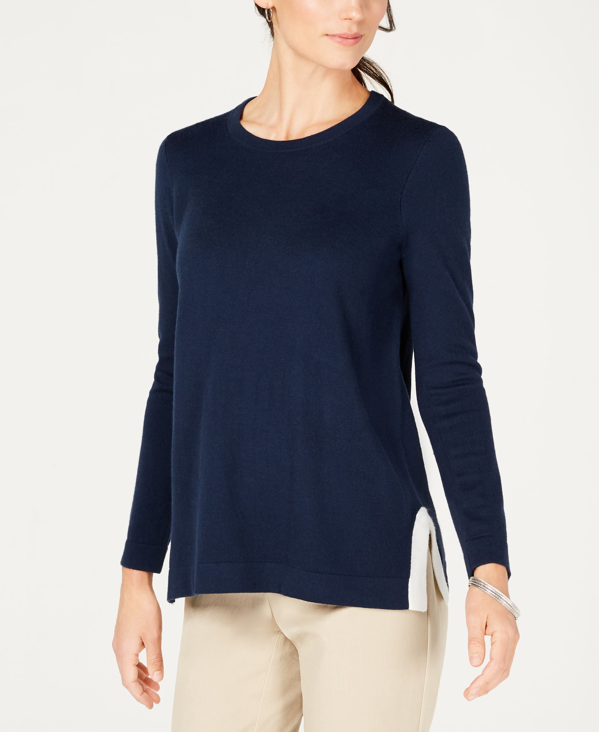 Charter Club Crew Neck Long Sleeve Sweater