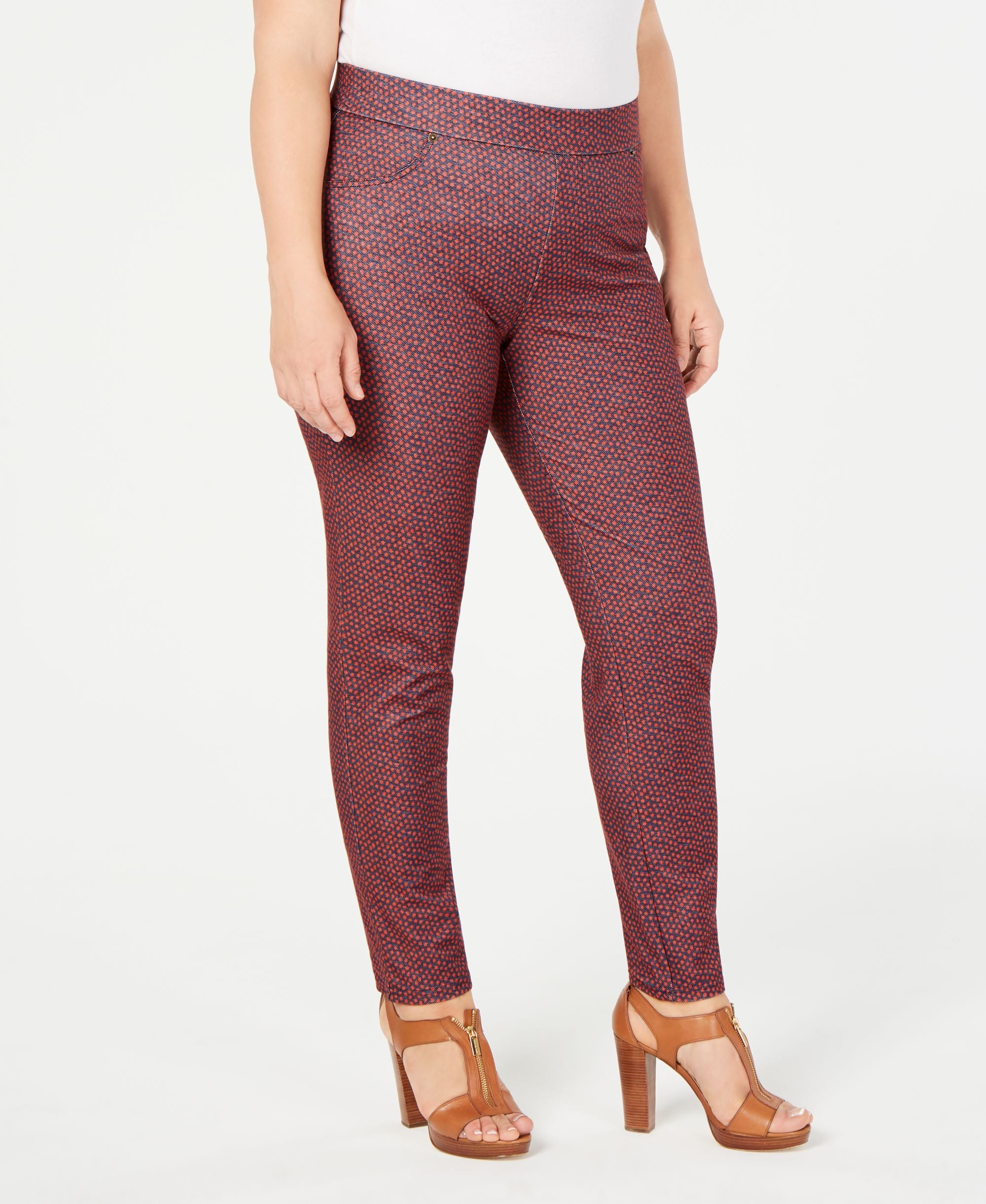 Michael Kors Womens Printed Pull On Casual Leggings
