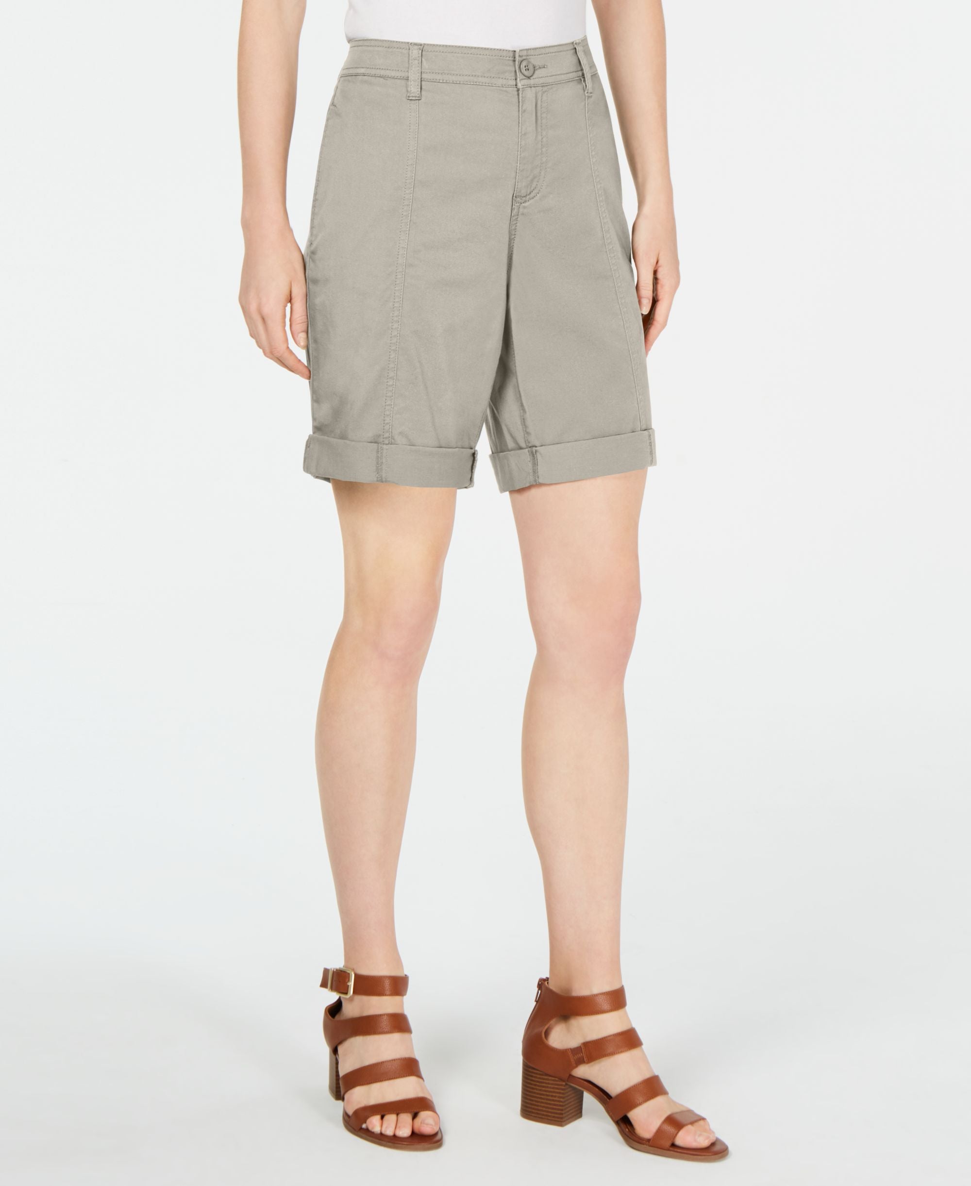 Style & Co Cuffed Seam Detailed Shorts
