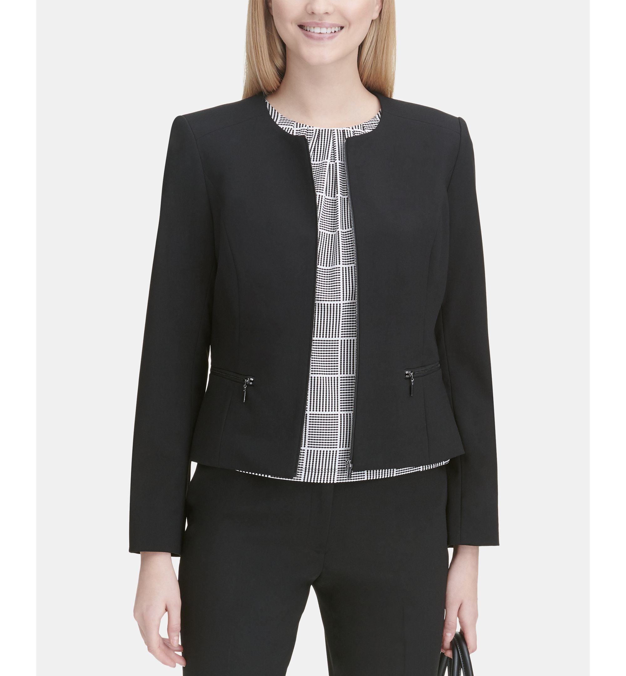 Collarless Blazer