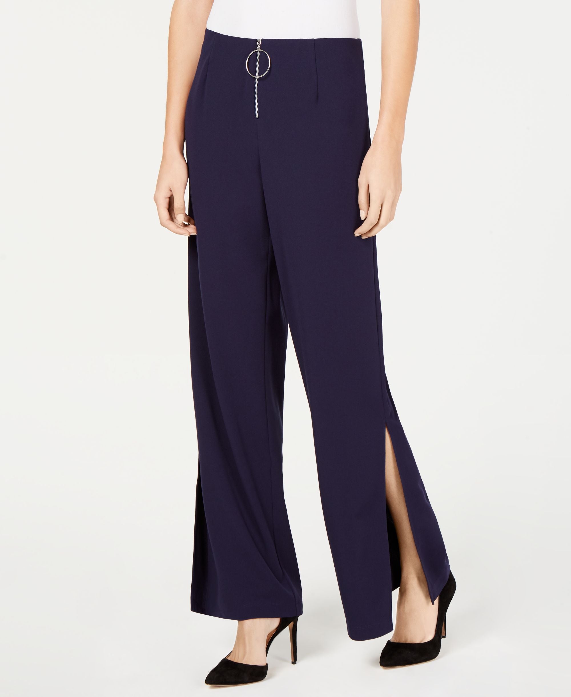 NY Collection Petite Wide Split Leg Pants