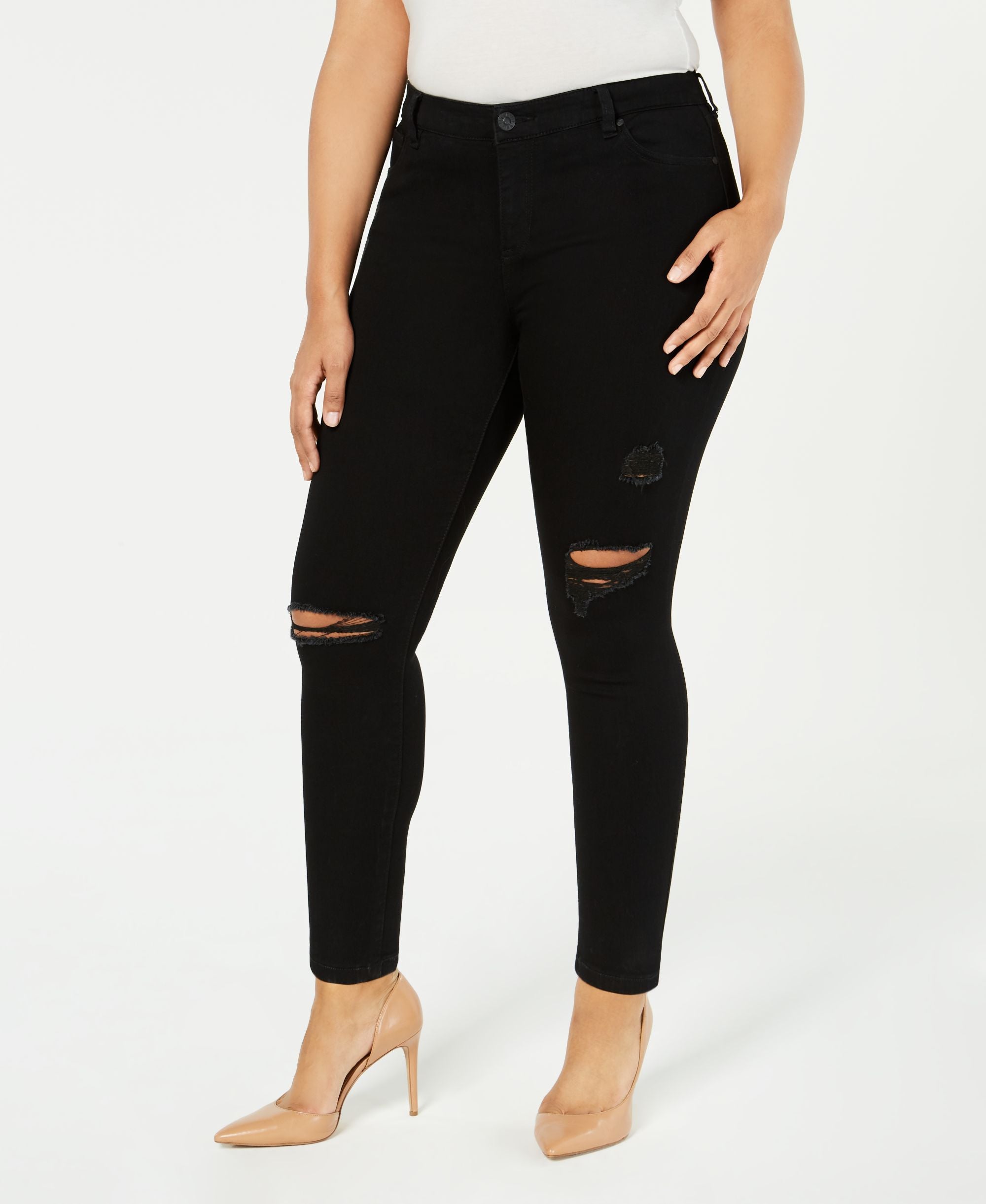 Celebrity Pink Trendy Plus Size Infinite Stretch Overdyed Jeans