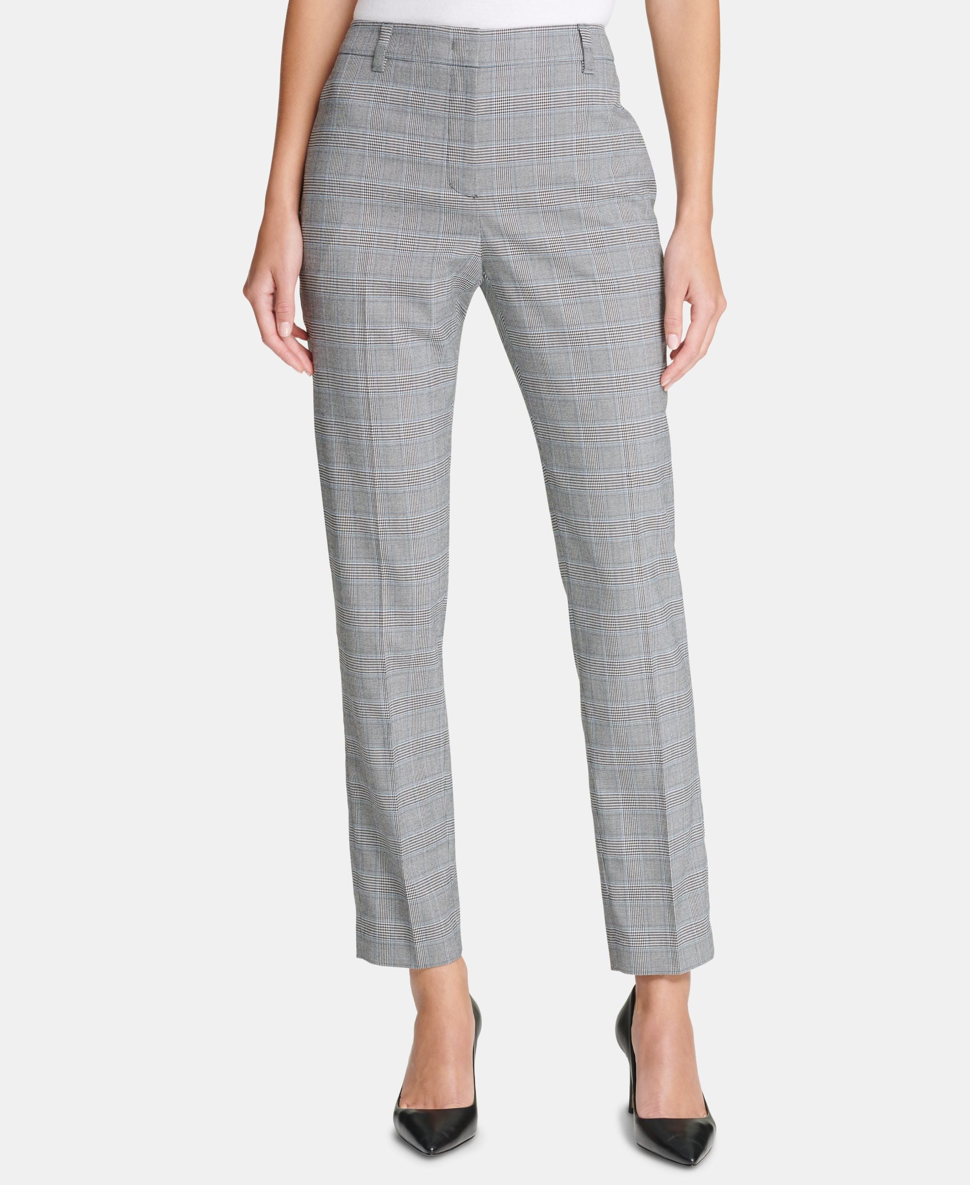 DKNY Plaid Skinny Pants