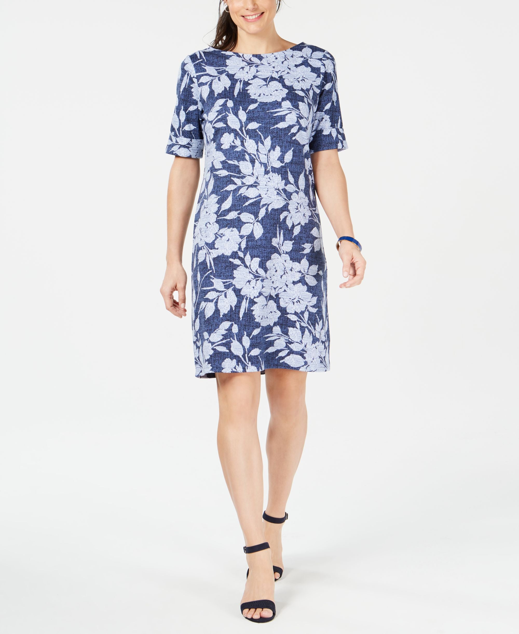 Karen Scott Petite Garden Printed Dress