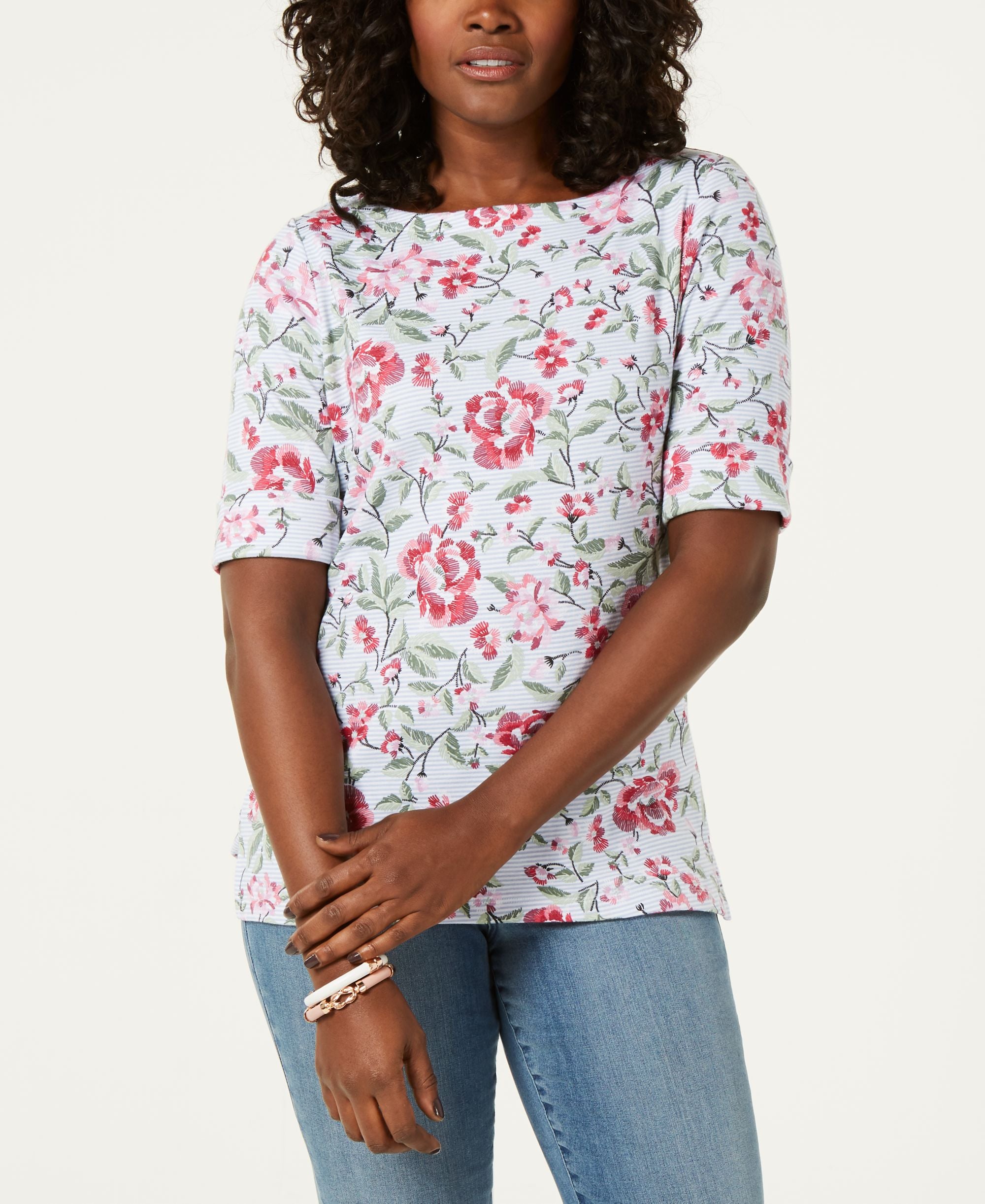 Petite Printed Top