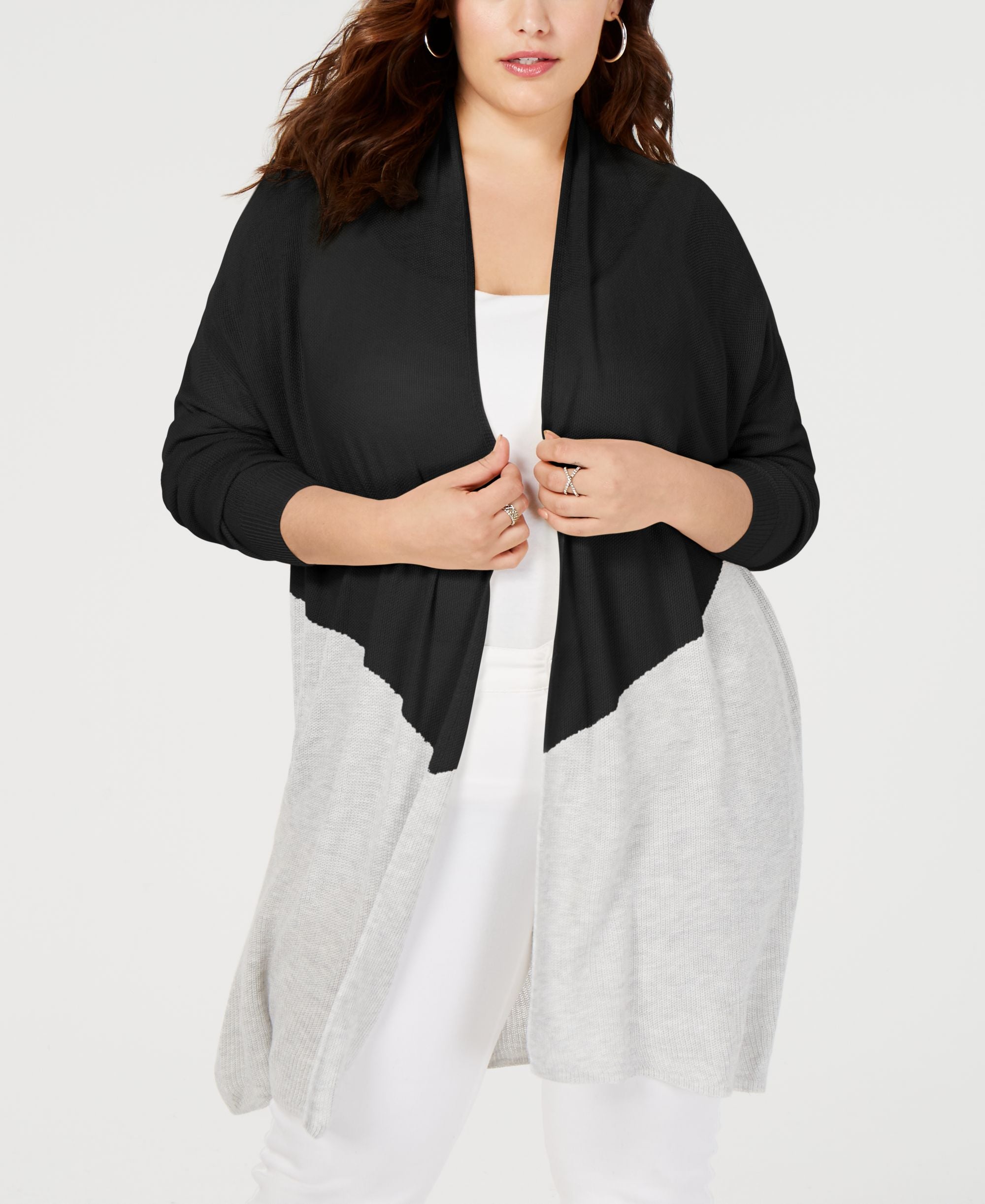 Plus Size Colorblocked Completer Sweater