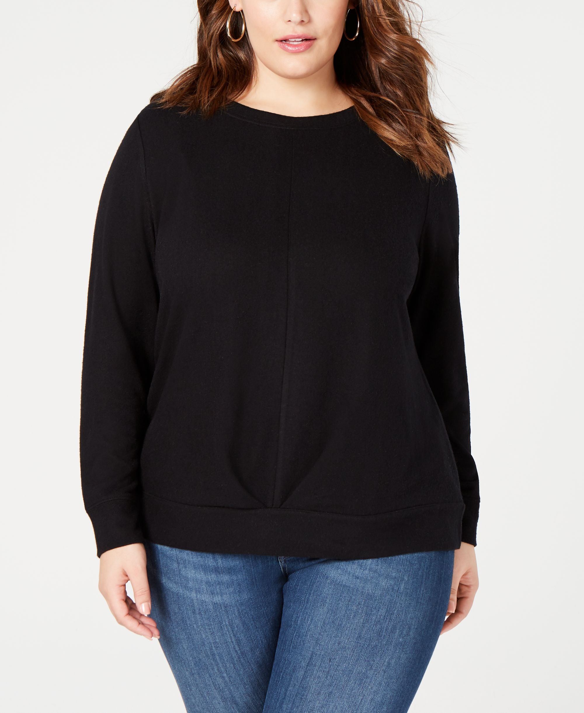 Plus Size Pleat Front Sweater