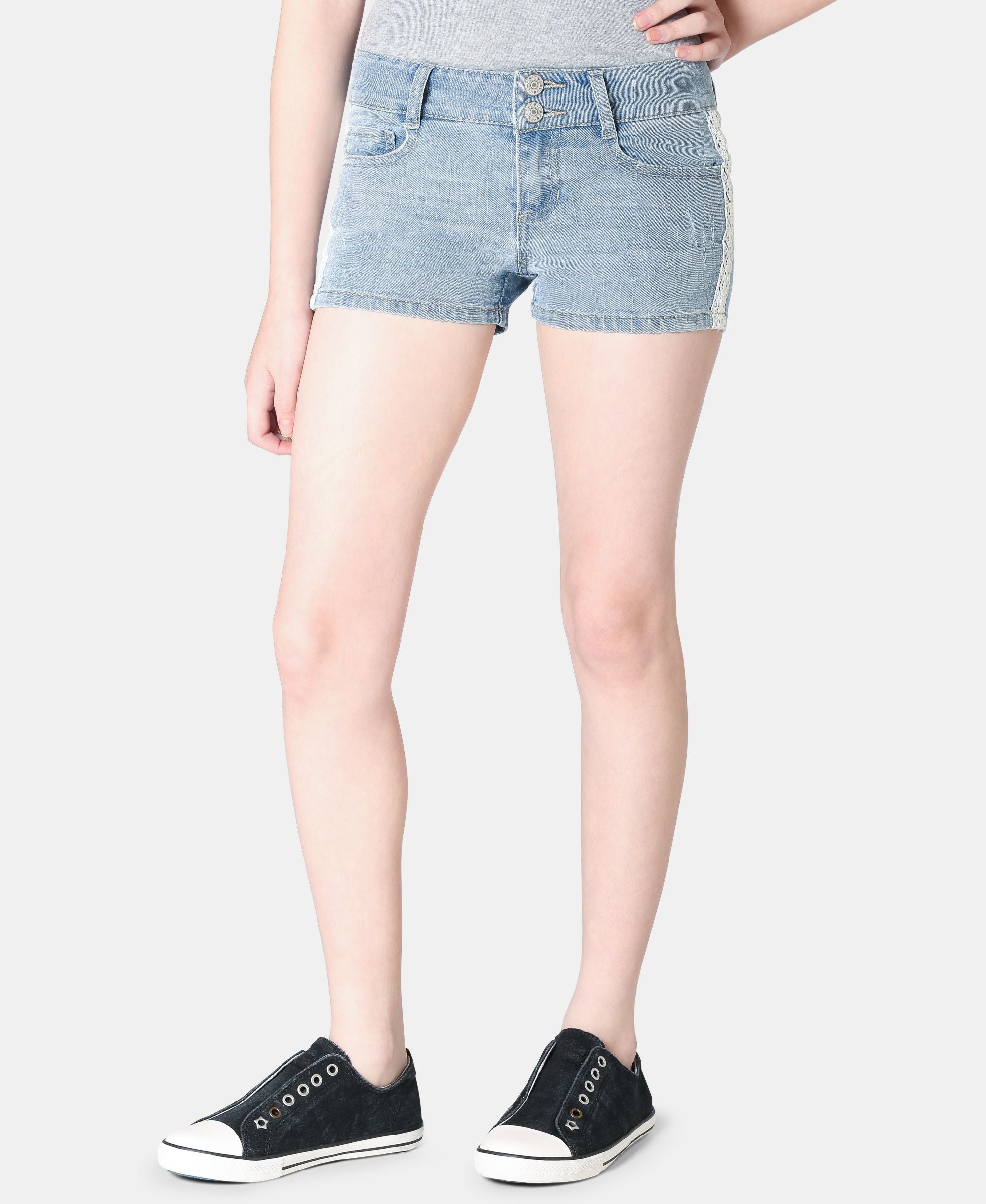 Epic Threads Big Girls Crochet Denim Shorts