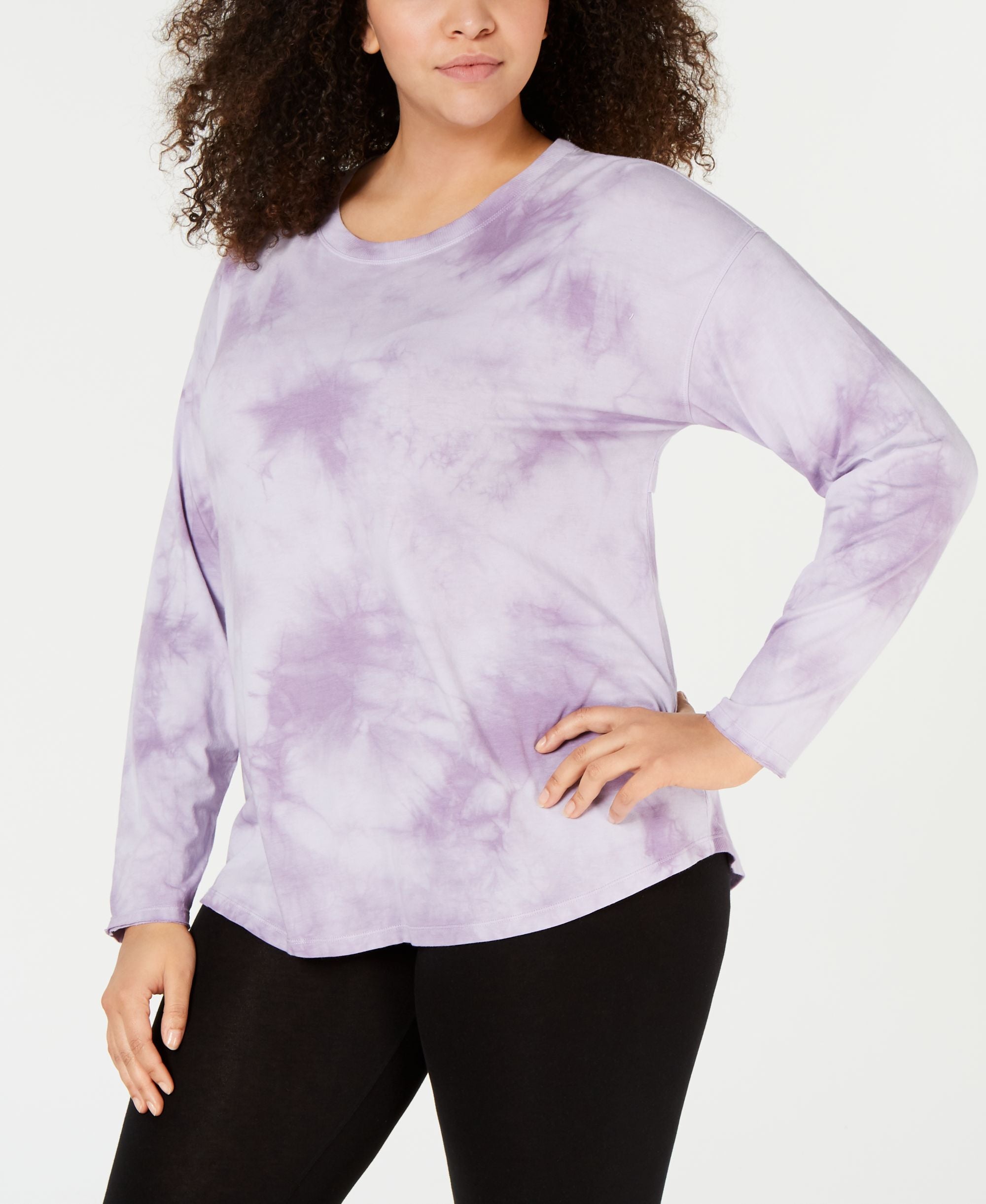 Calvin Klein Performance Plus Size Tie Dyed Drop Shoulder T-Shirt