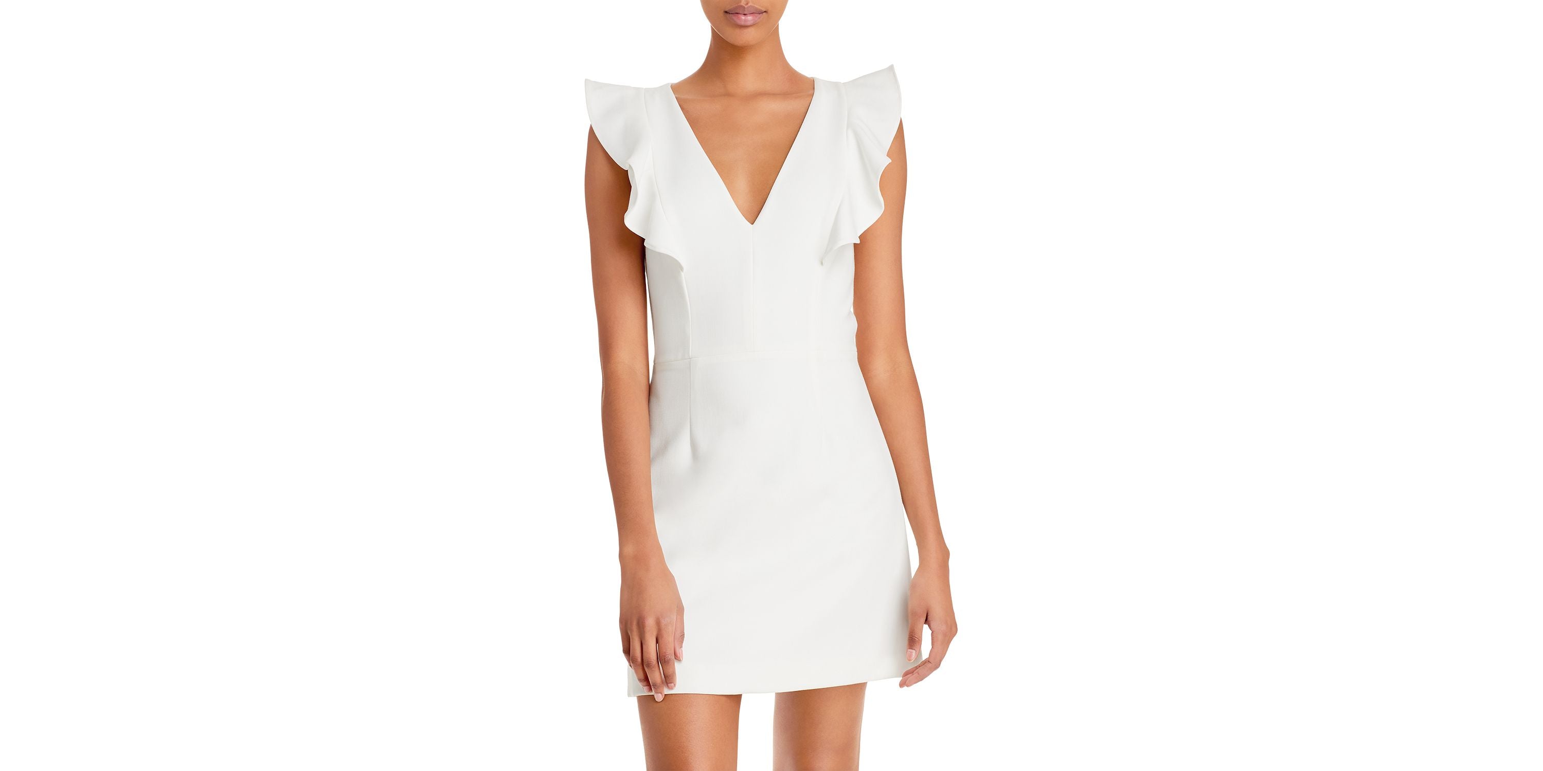 V-Neck Ruffle Whisper Dress