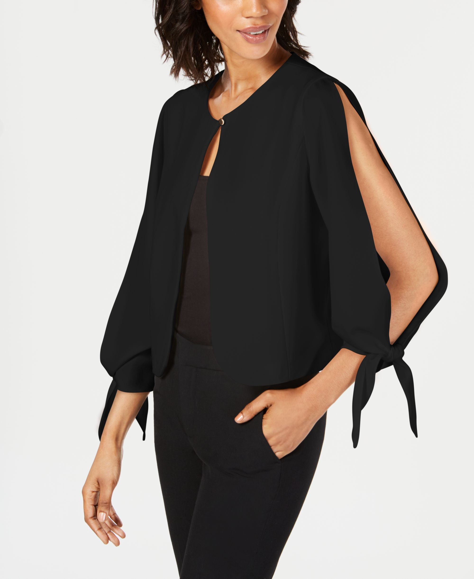 Julia Jordan Tie Sleeve Shrug