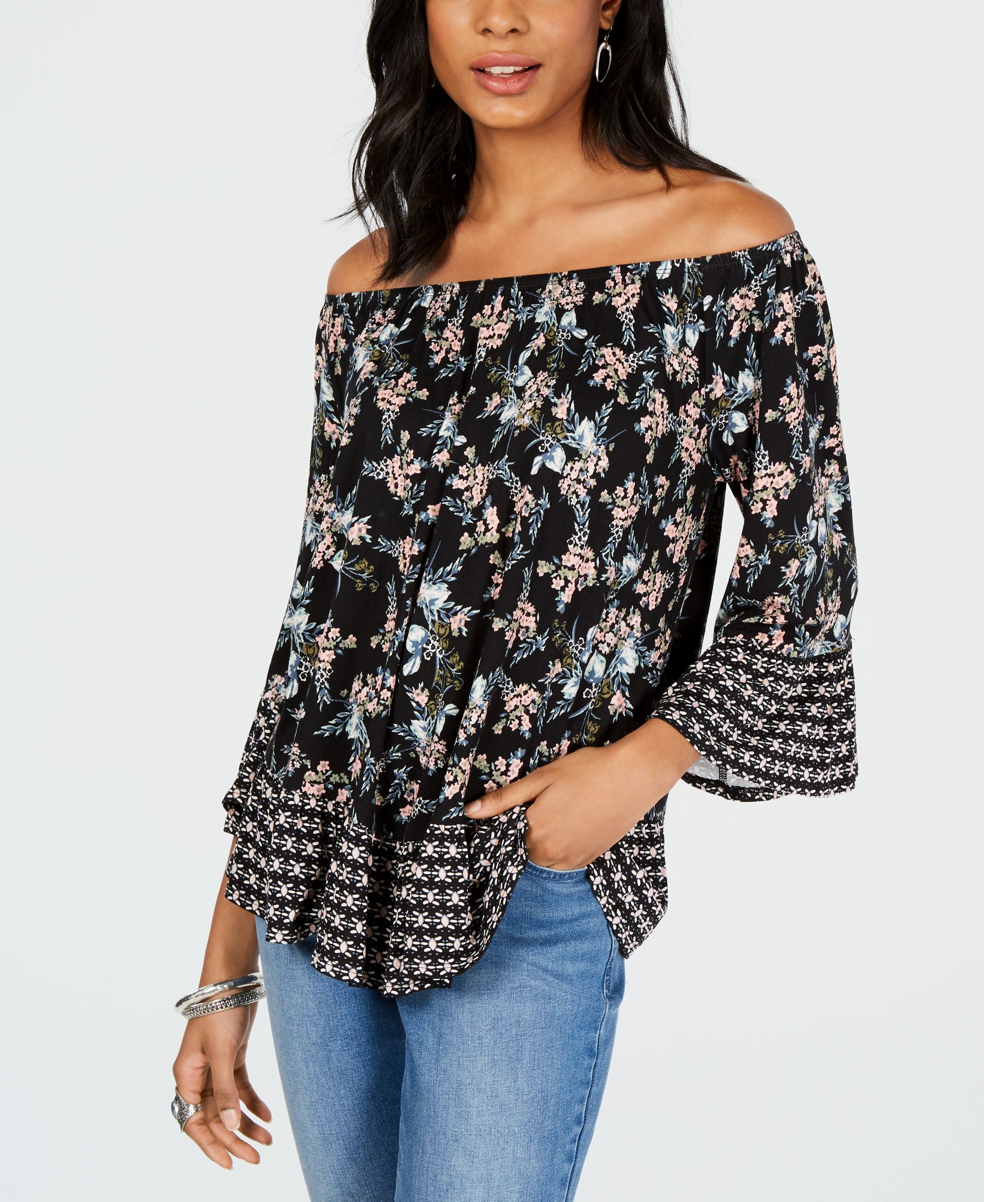 Printed Off-The-Shoulder Top