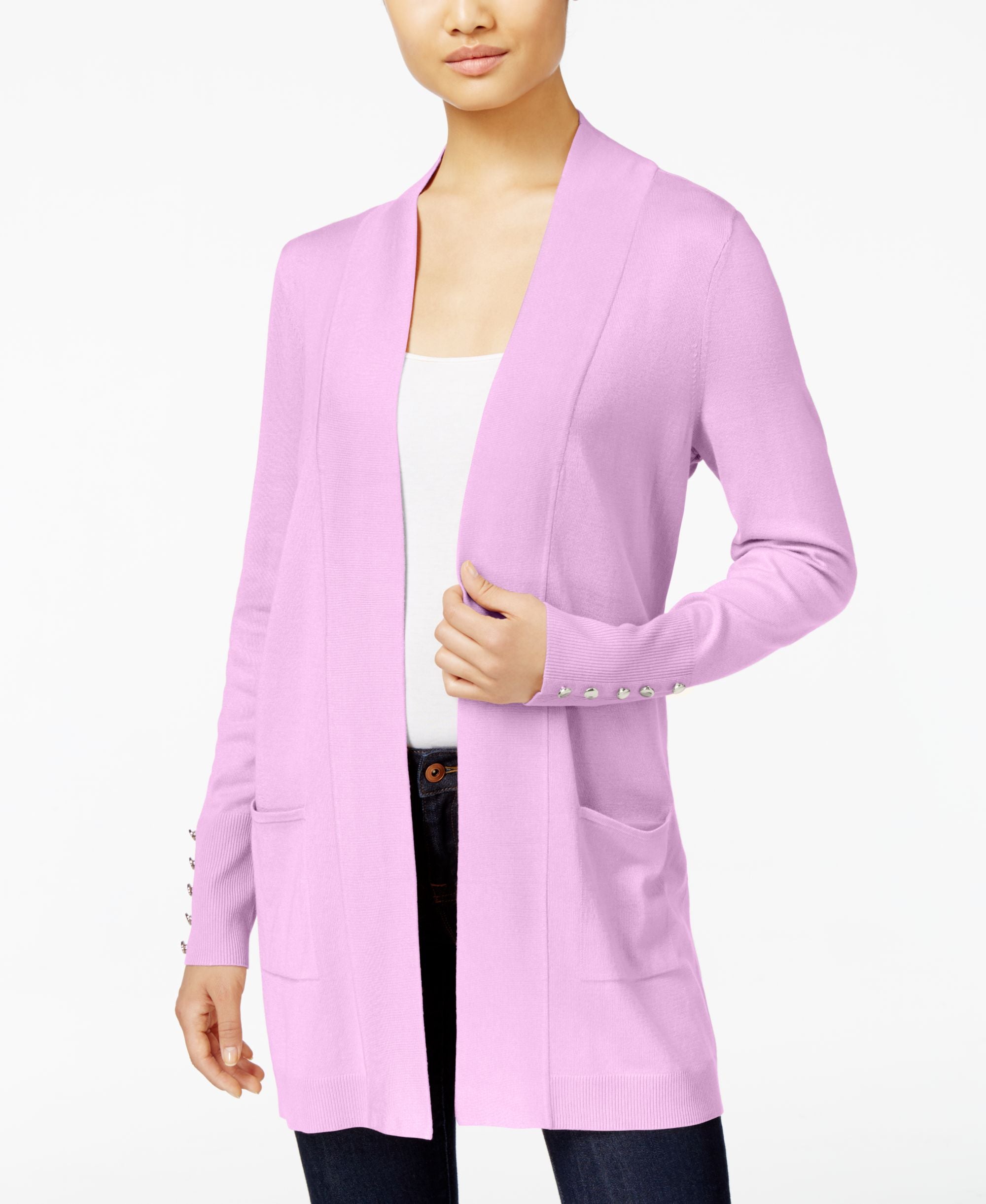 JM Collection Open-Front Cardigan