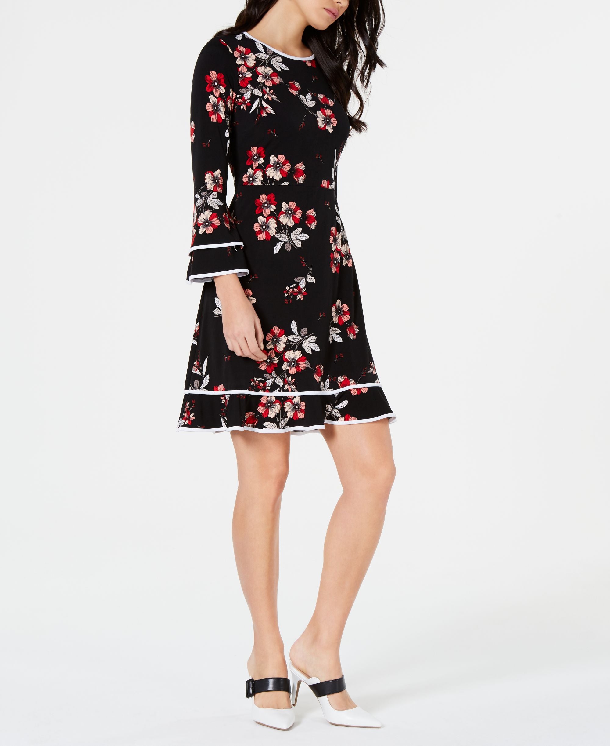 Floral-Print Fit & Flare Dress