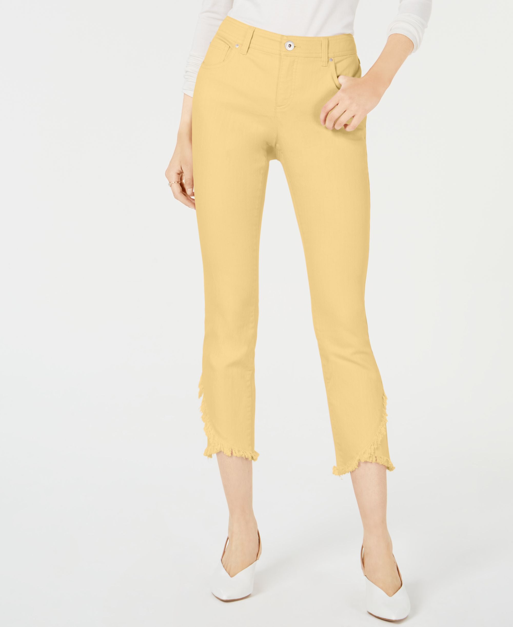 Curvy Tulip Hem Skinny Ankle Jeans