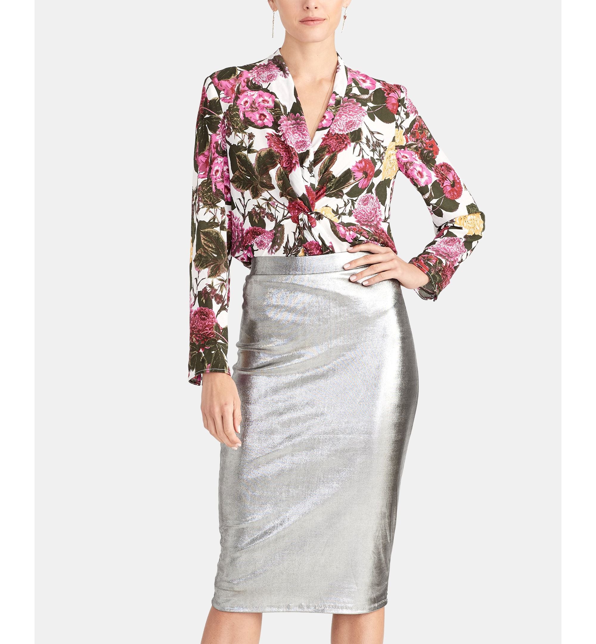 Rachel Rachel Roy Iggy Metallic Pencil Skirt