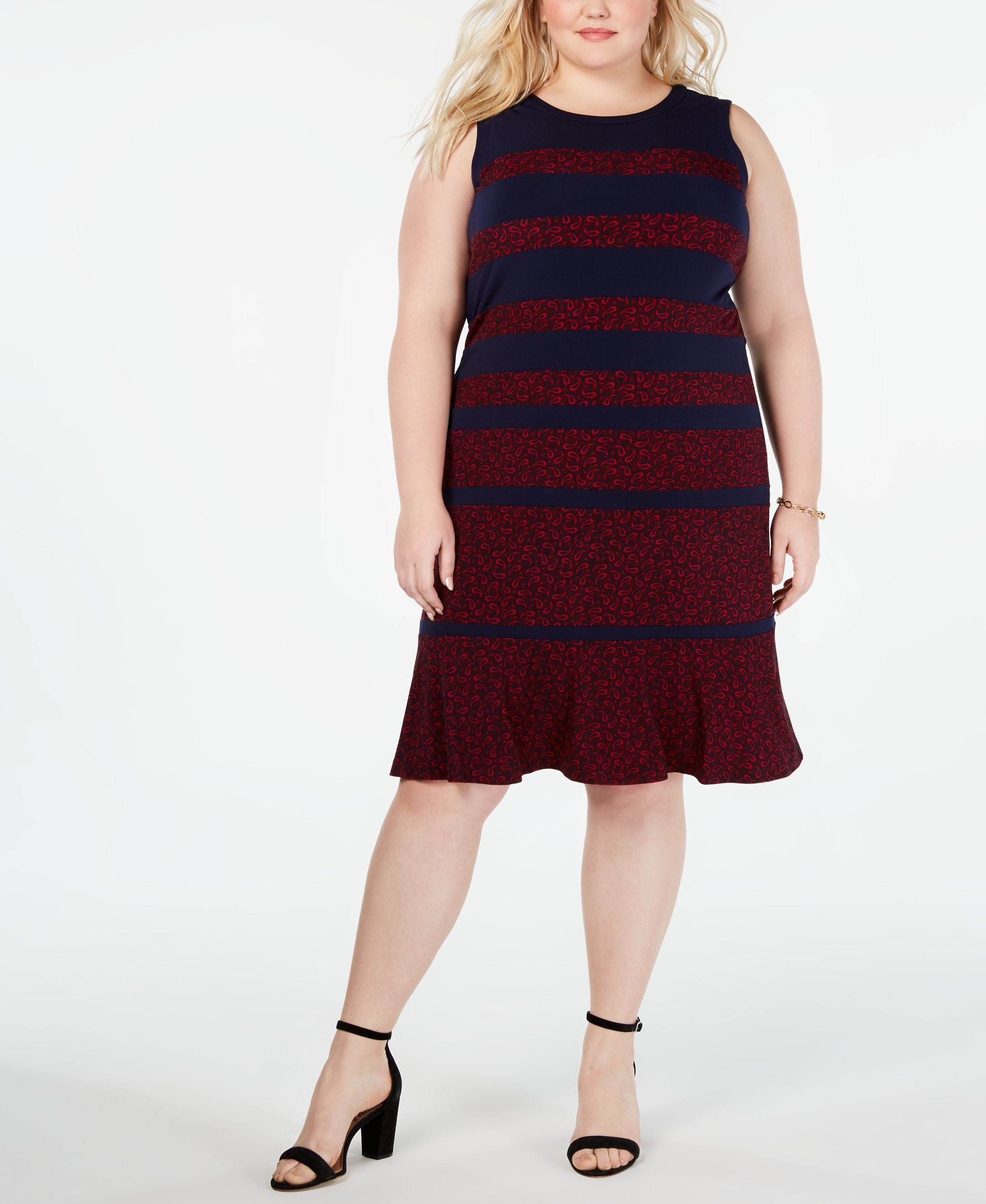 Michael Michael Kors Plus Size Paisley Paneled Shift Dress