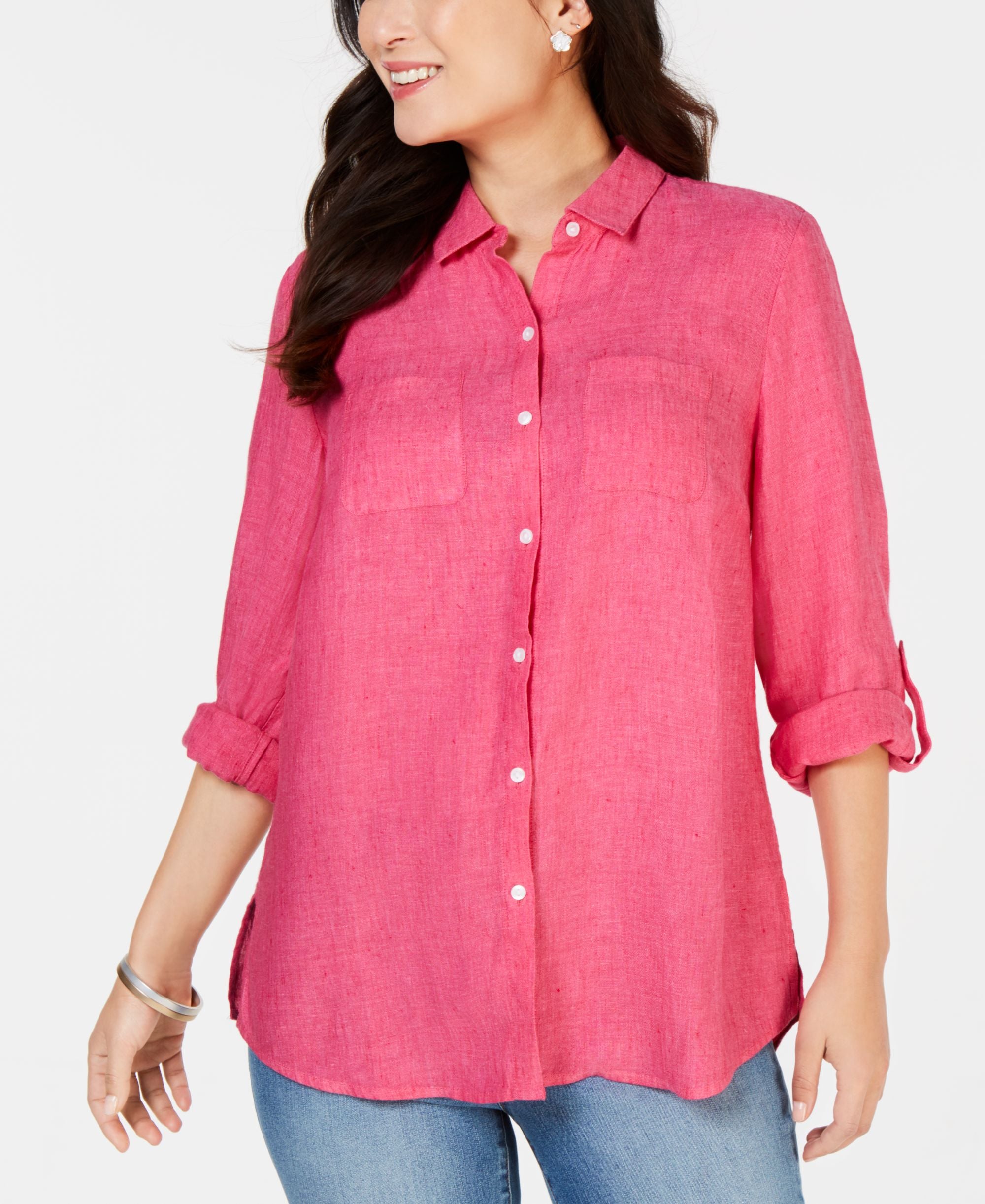 Charter Club Linen Utility Shirt