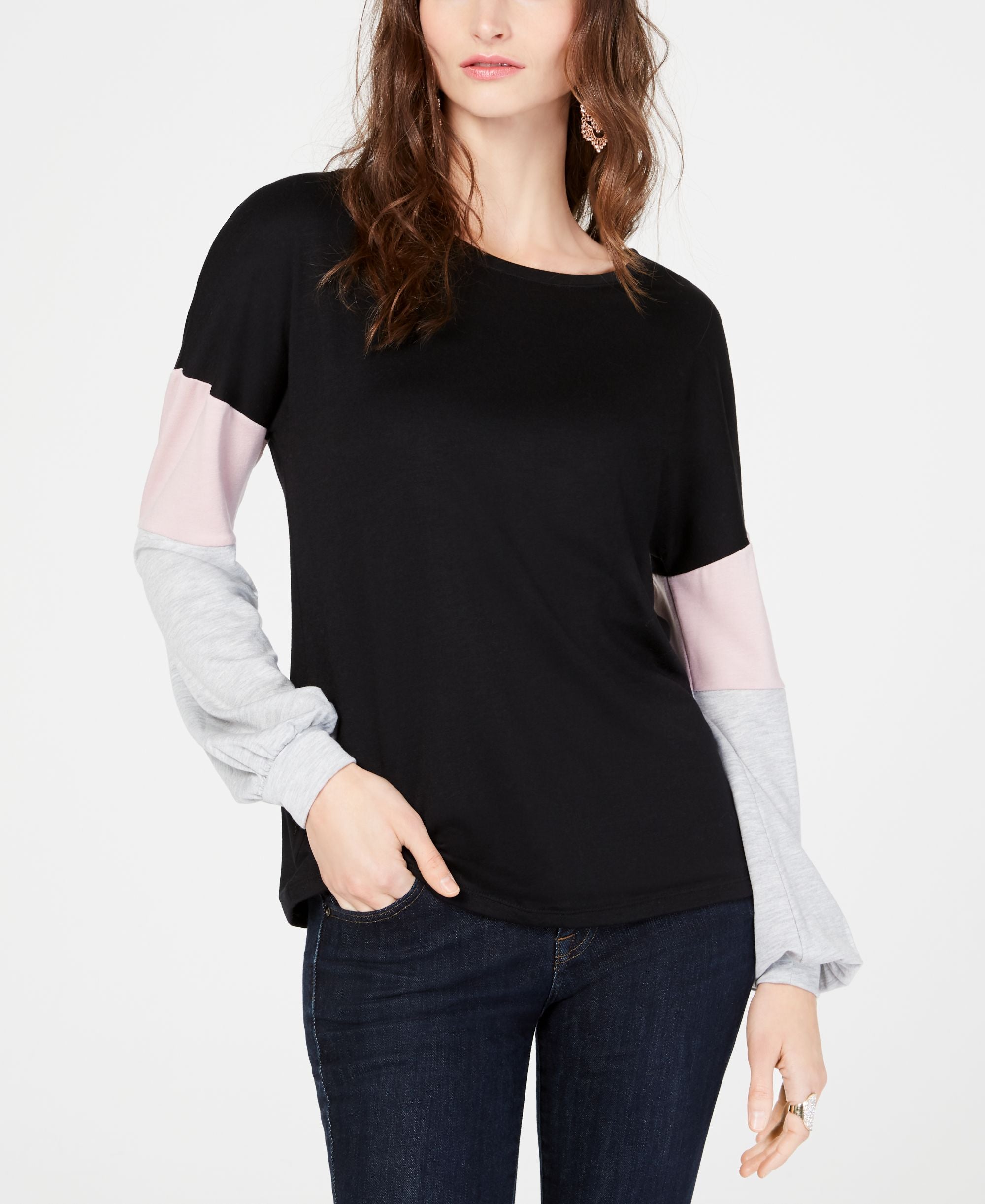 Colorblocked Sleeve Top